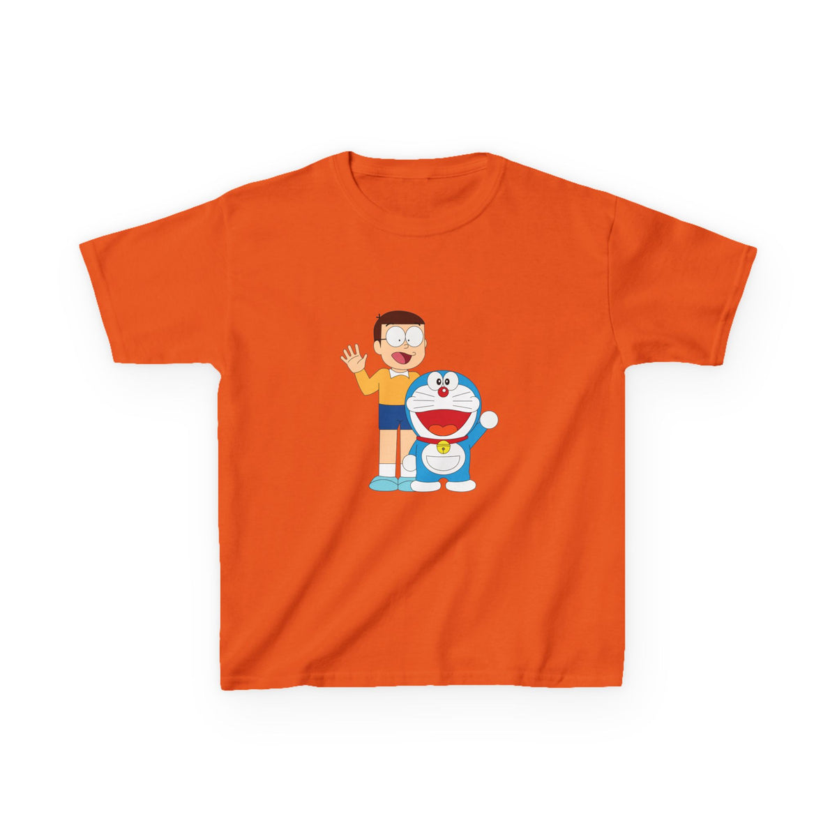 Kids Heavy Cotton Teal T-Shirt with a Graphic Design