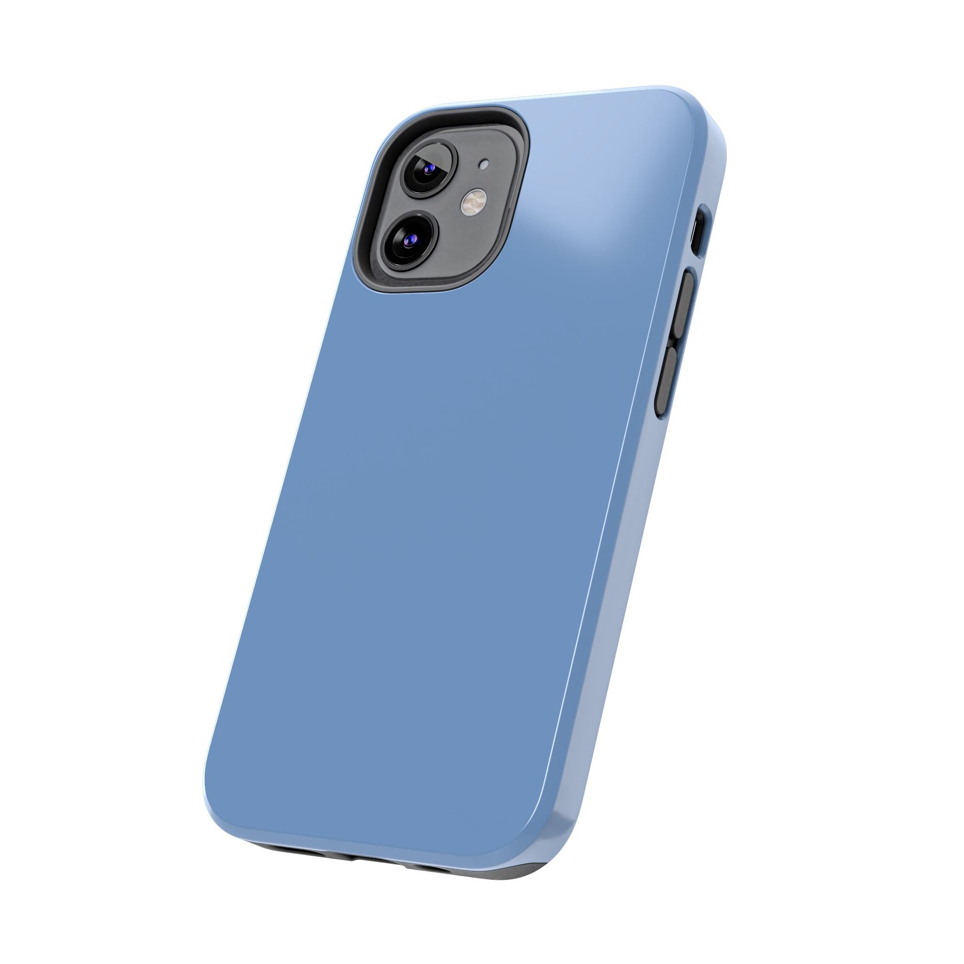 Blue phone case on a white background
