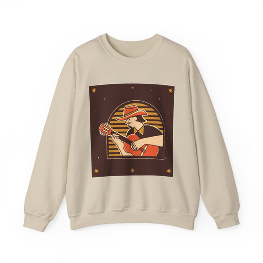 Retro Musician Graphic Unisex Crewneck Sweatshirt