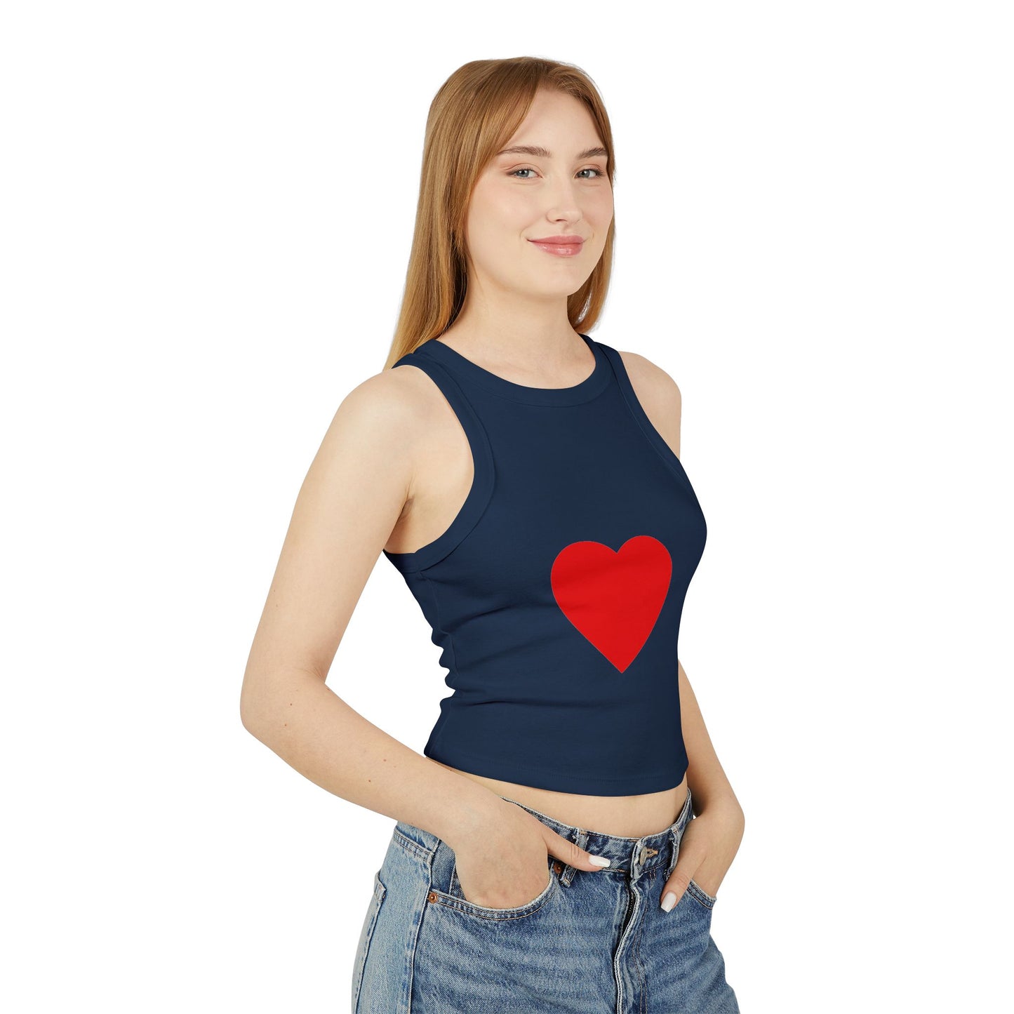 Chic Women's Racer Tank Top, Summer Fashion, Crop Top, Sportswear, Trendy Activewear, Versatile Layering Piece