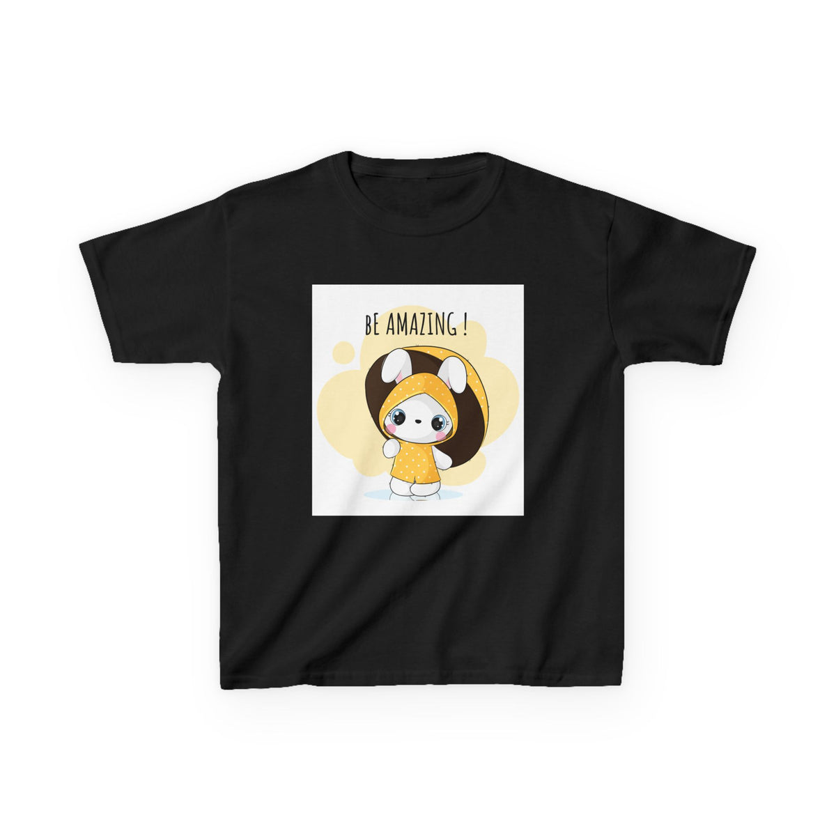 Yellow Kids Heavy Cotton t-shirt with a Cartoon Character
