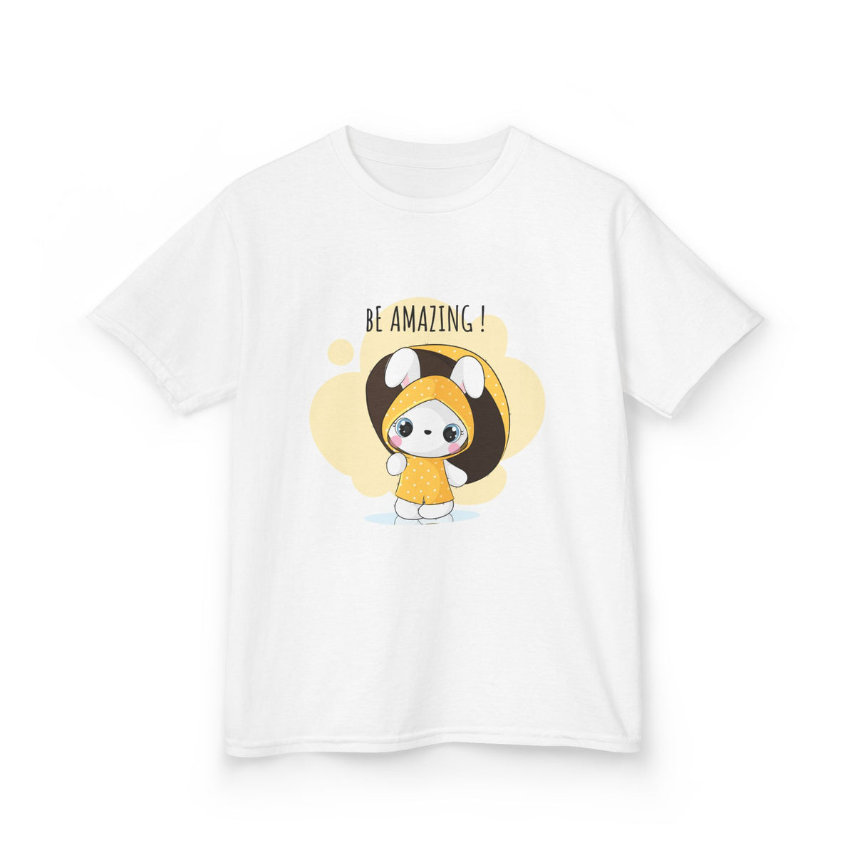 Yellow Kids Heavy Cotton t-shirt with a Cartoon Character