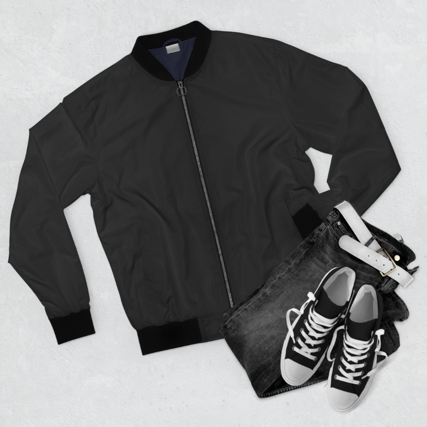Men’s All-Over Print Bomber Jacket for Casual Streetwear