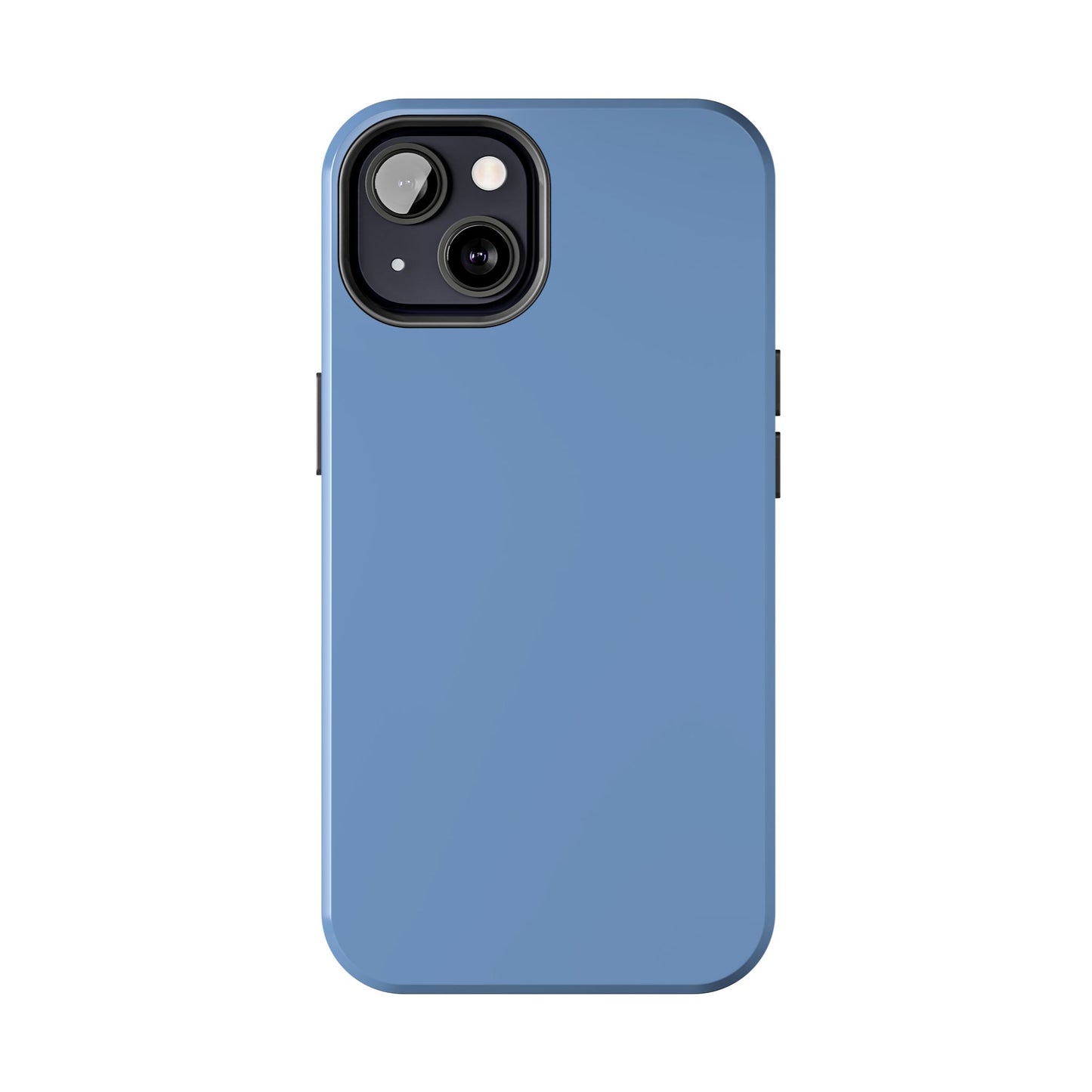 Blue phone case on a white background