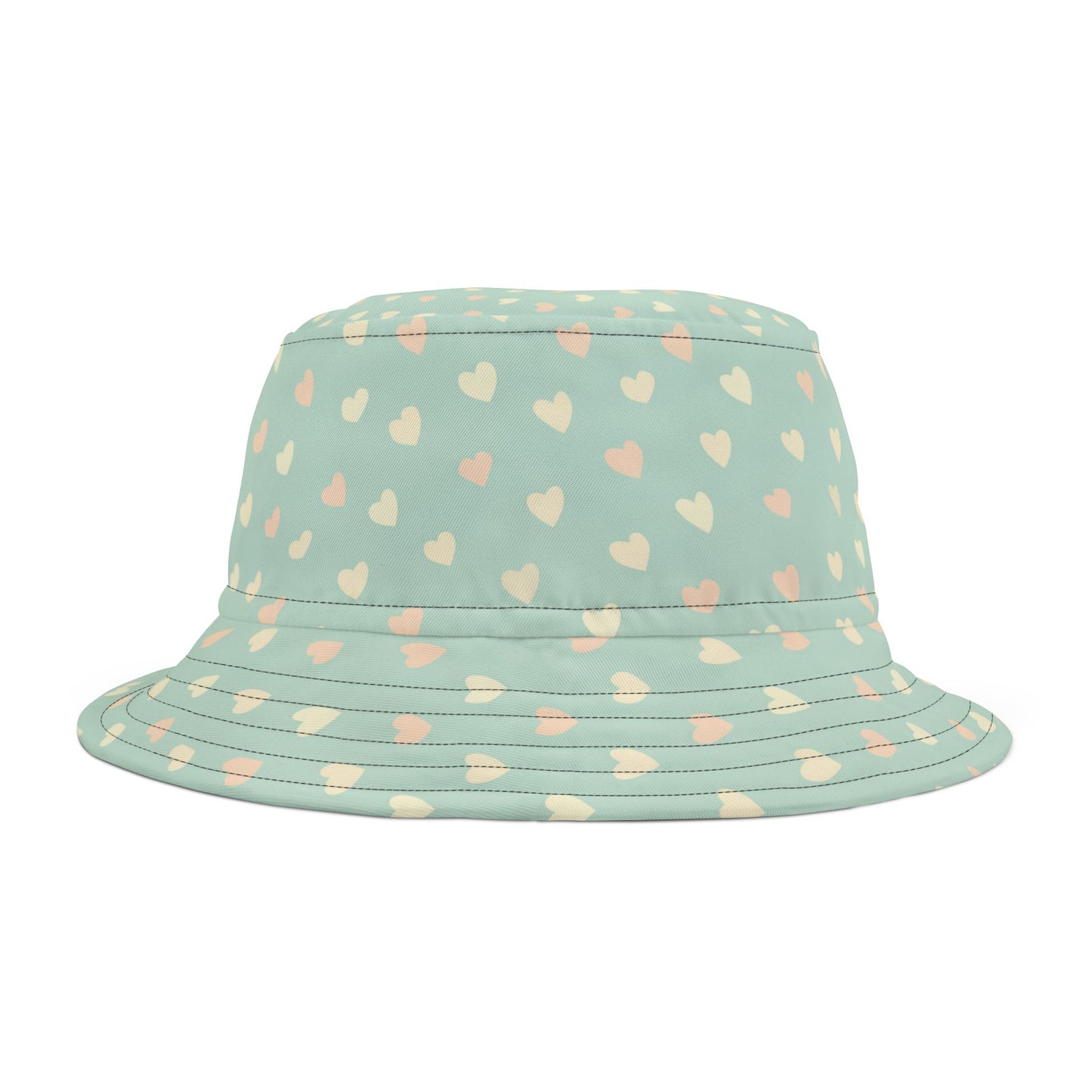 Bucket Hat Heart Pattern