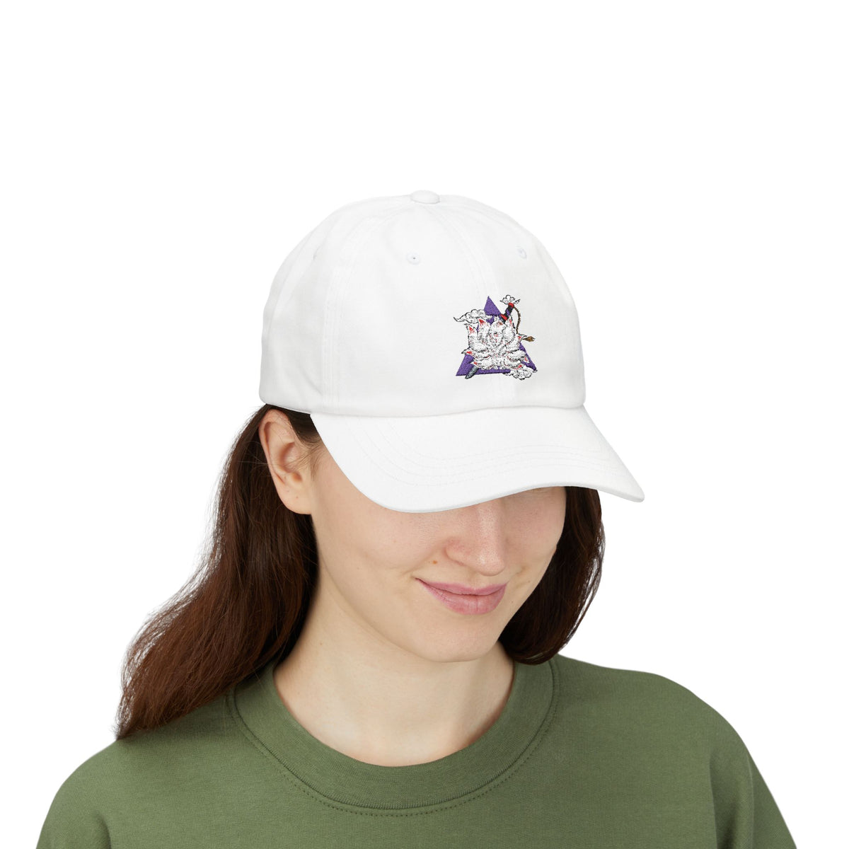 Unisex Casual Beige Cap with Artistic Star Design