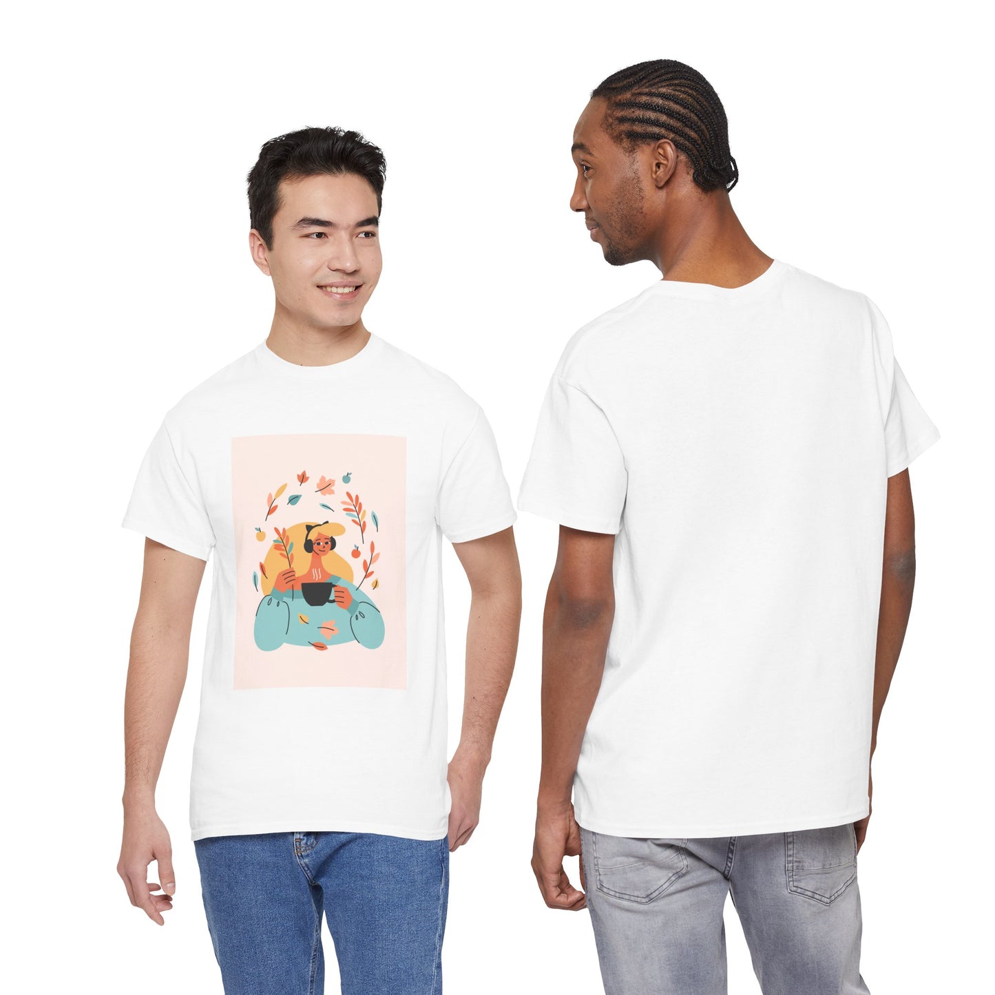 Unisex Cozy Bear Illustration Heavy Cotton T-Shirt