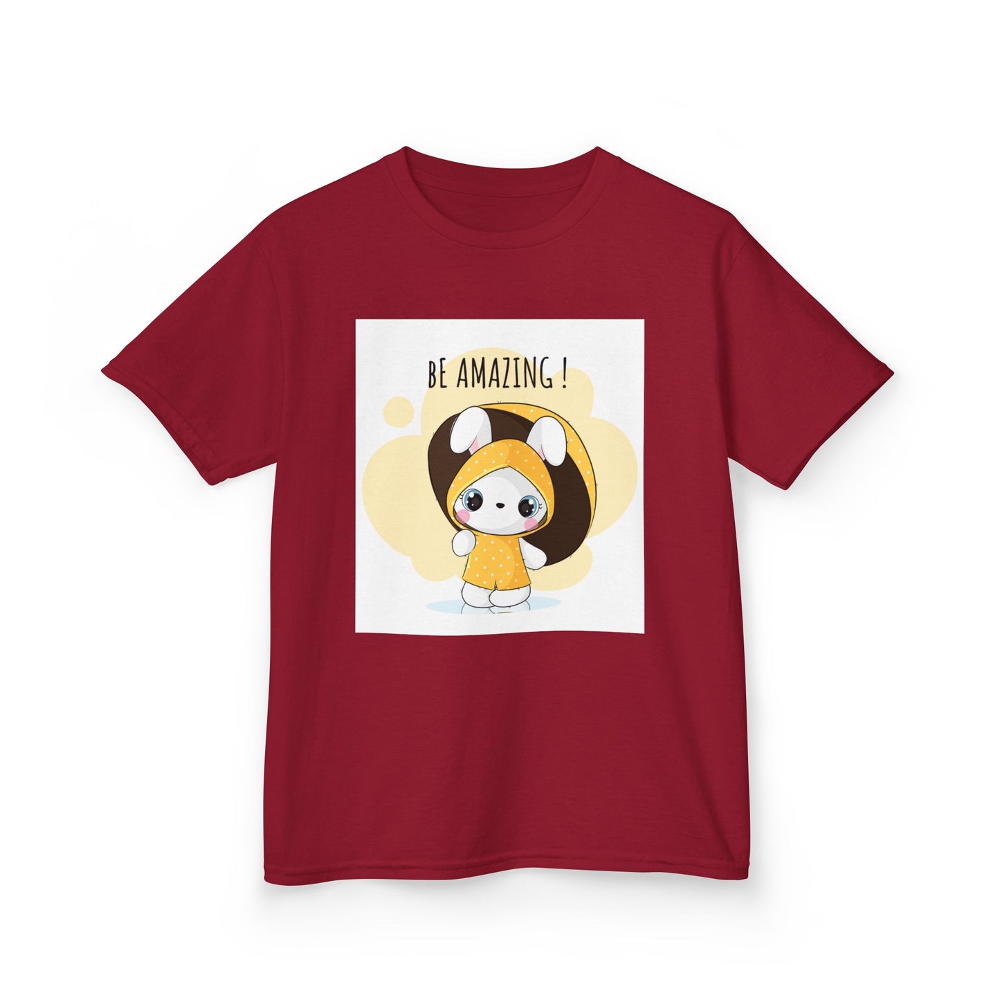 Yellow Kids Heavy Cotton t-shirt with a Cartoon Character