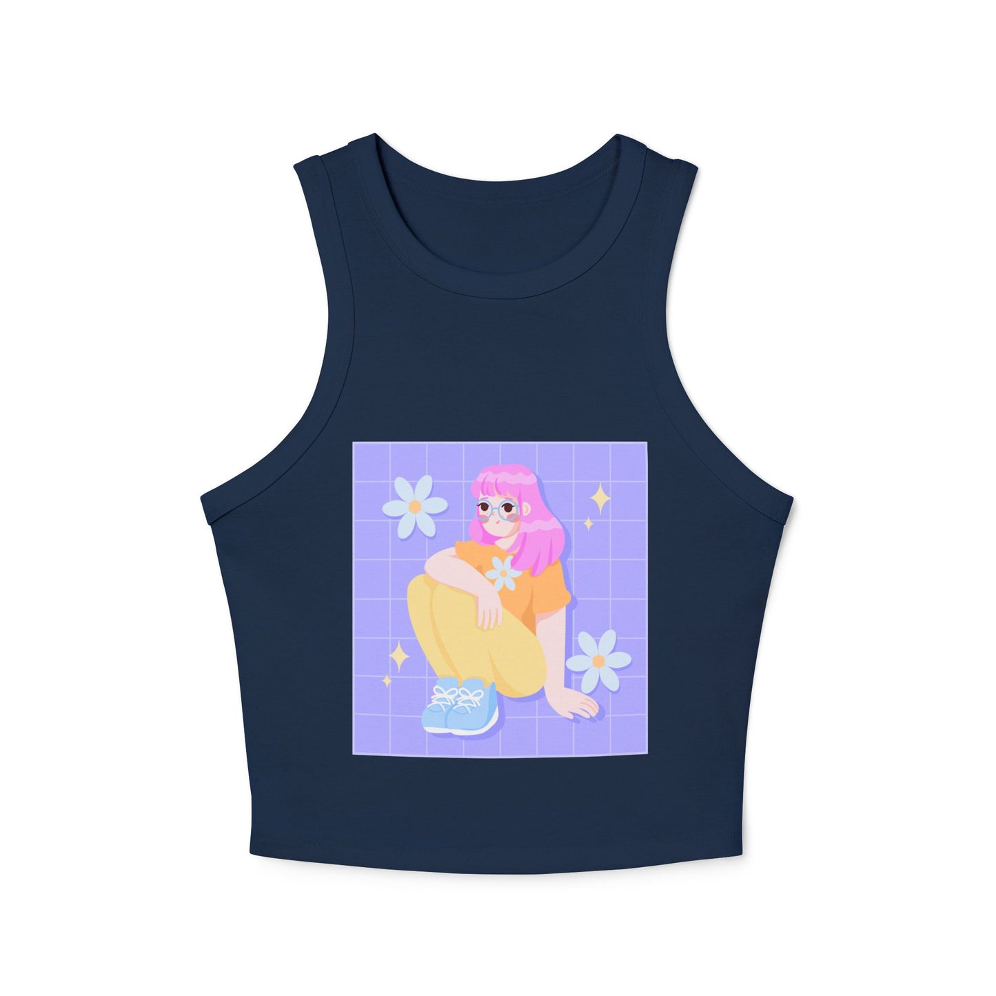 Cute Floral Graphic Tank Top – Women’s Summer Tee
