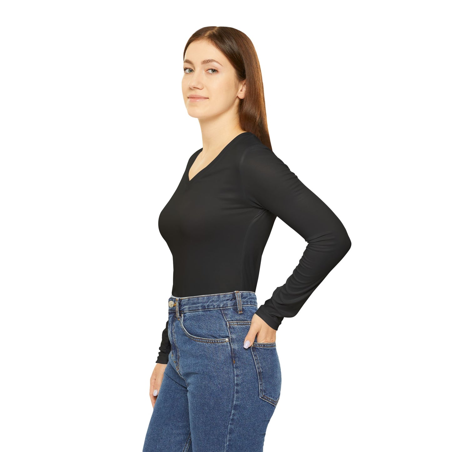 Chic Stylish Top for Women's V-Neck Long Sleeve Shirt