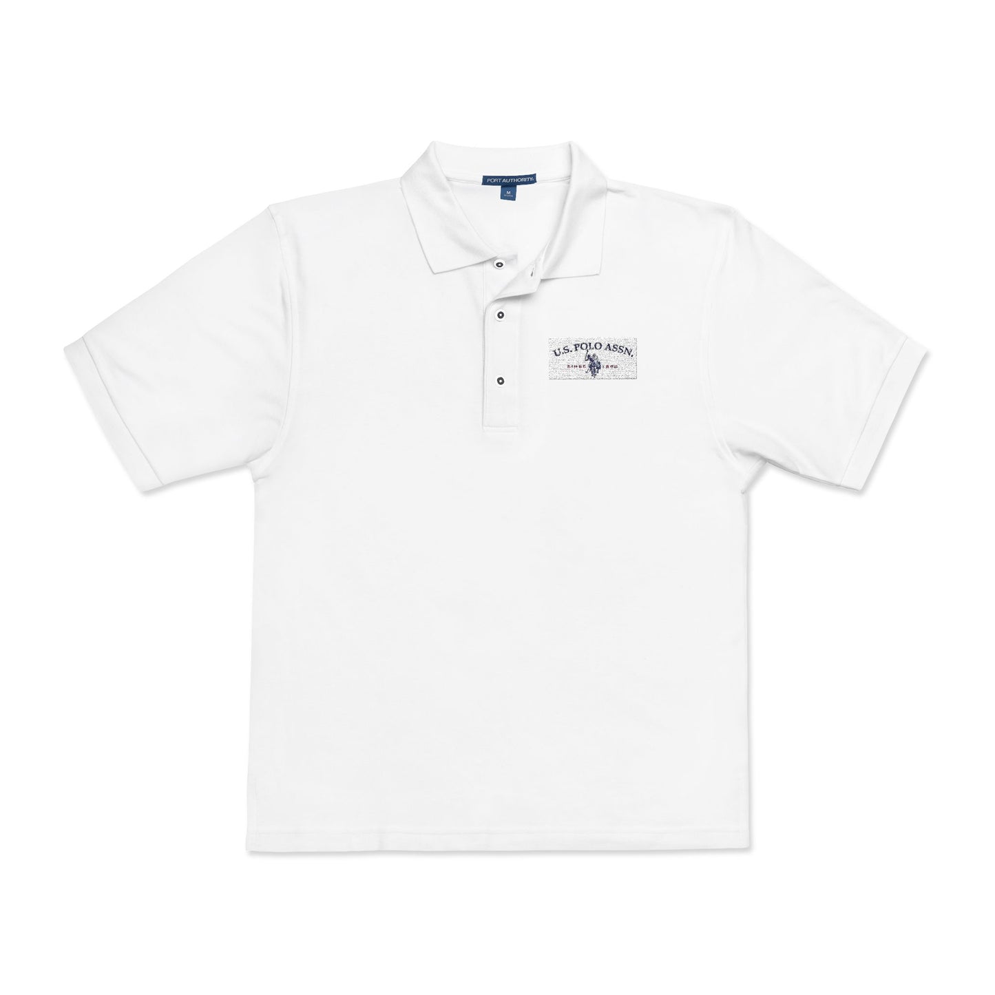 Embroidered Calm Wave Polo Shirt  Minimal Coastal Logo Golf & Casual Polo