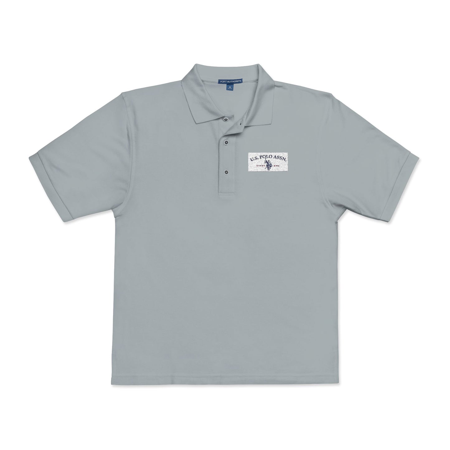 Embroidered Calm Wave Polo Shirt  Minimal Coastal Logo Golf & Casual Polo