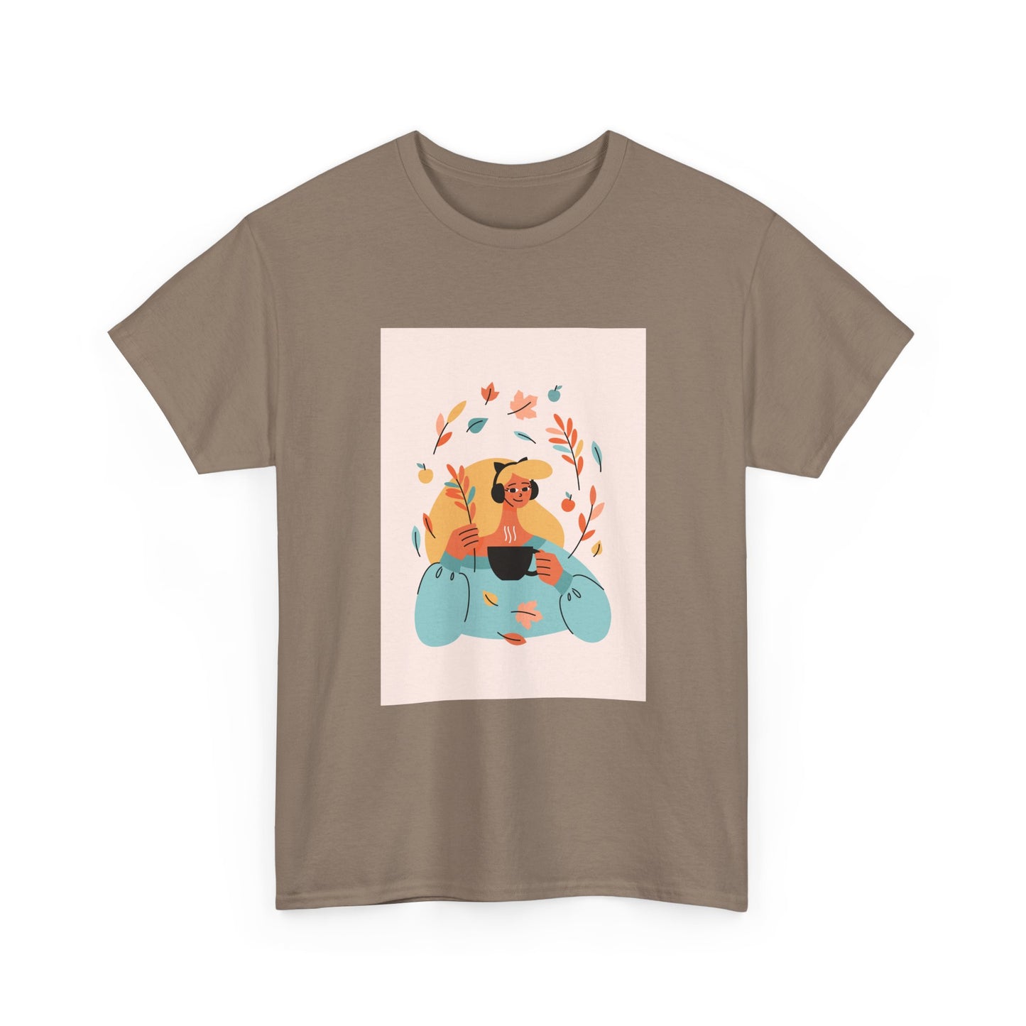 Unisex Cozy Bear Illustration Heavy Cotton T-Shirt