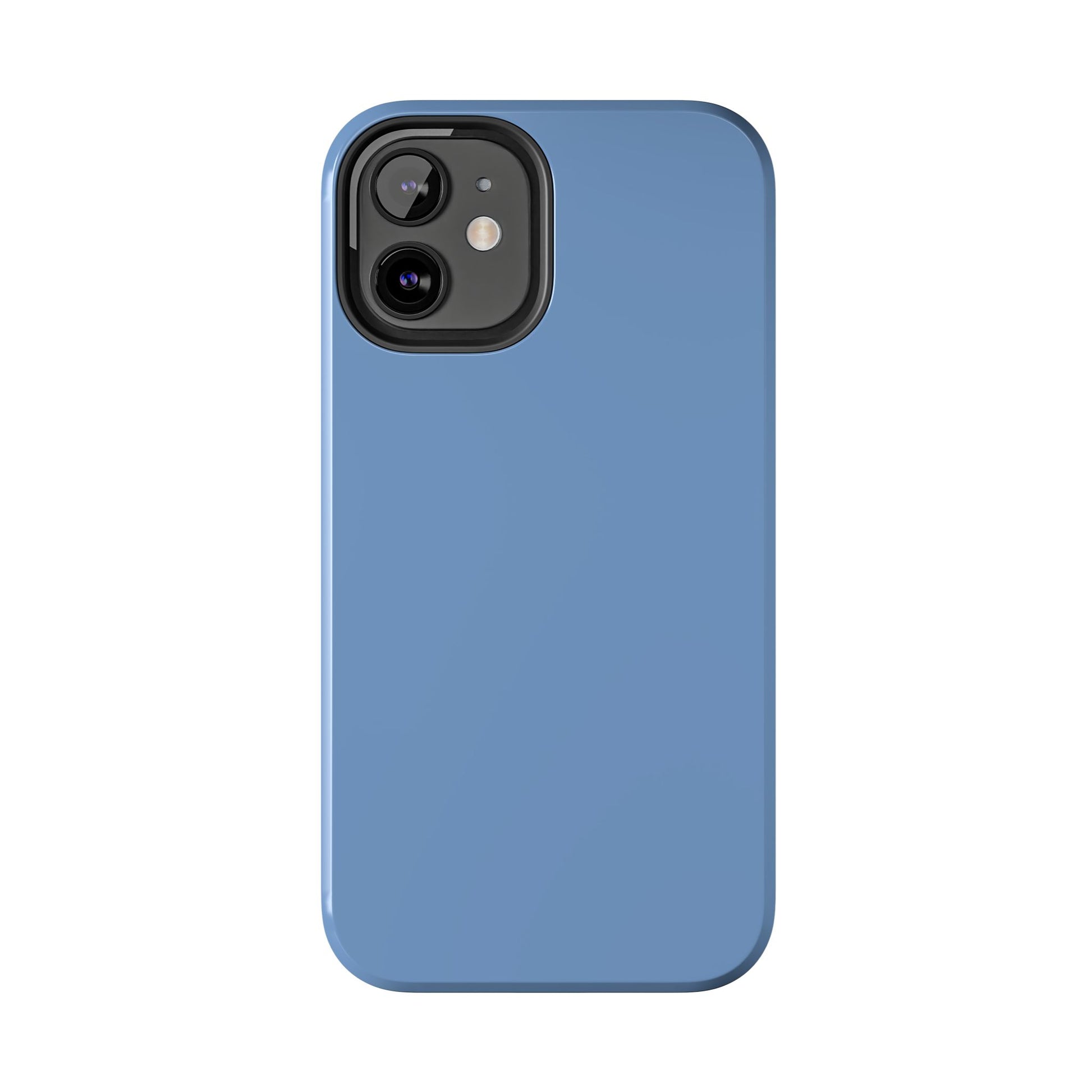 Blue phone case on a white background
