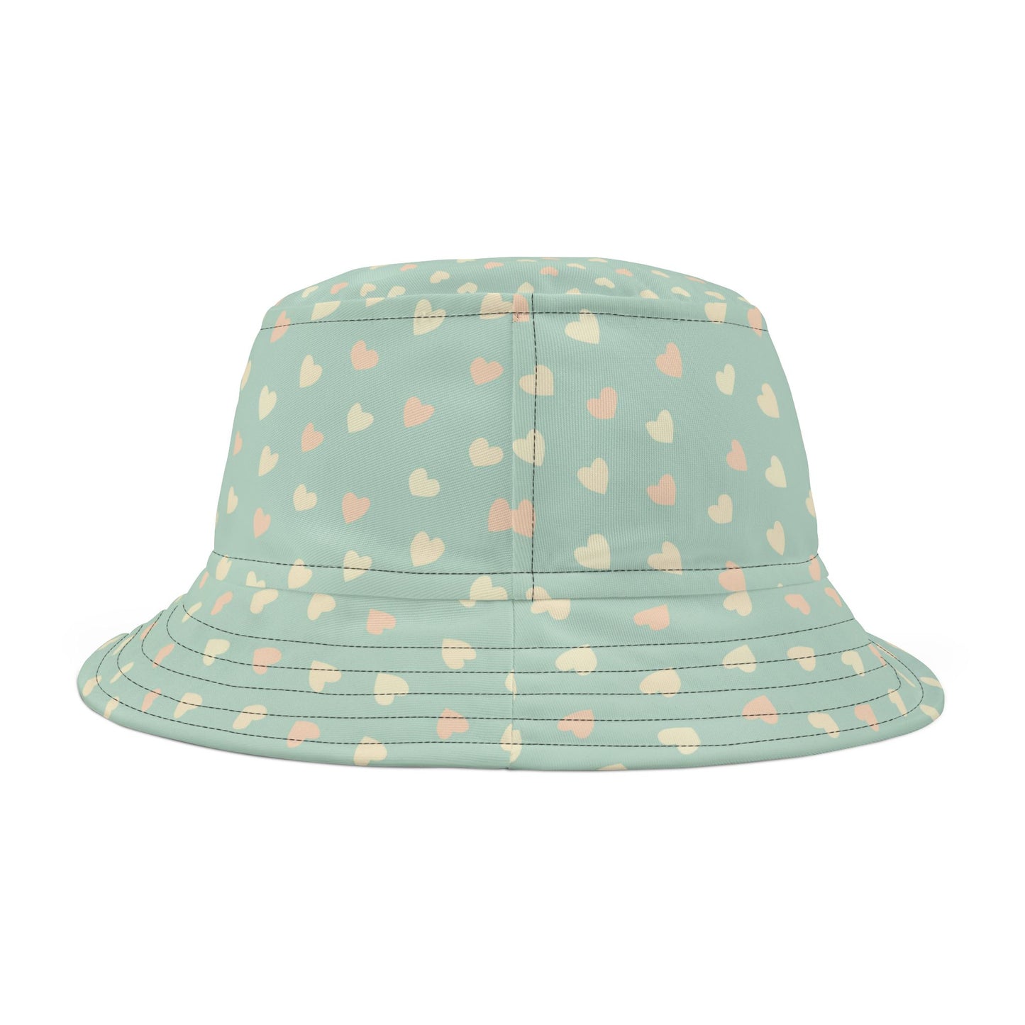Bucket Hat Heart Pattern