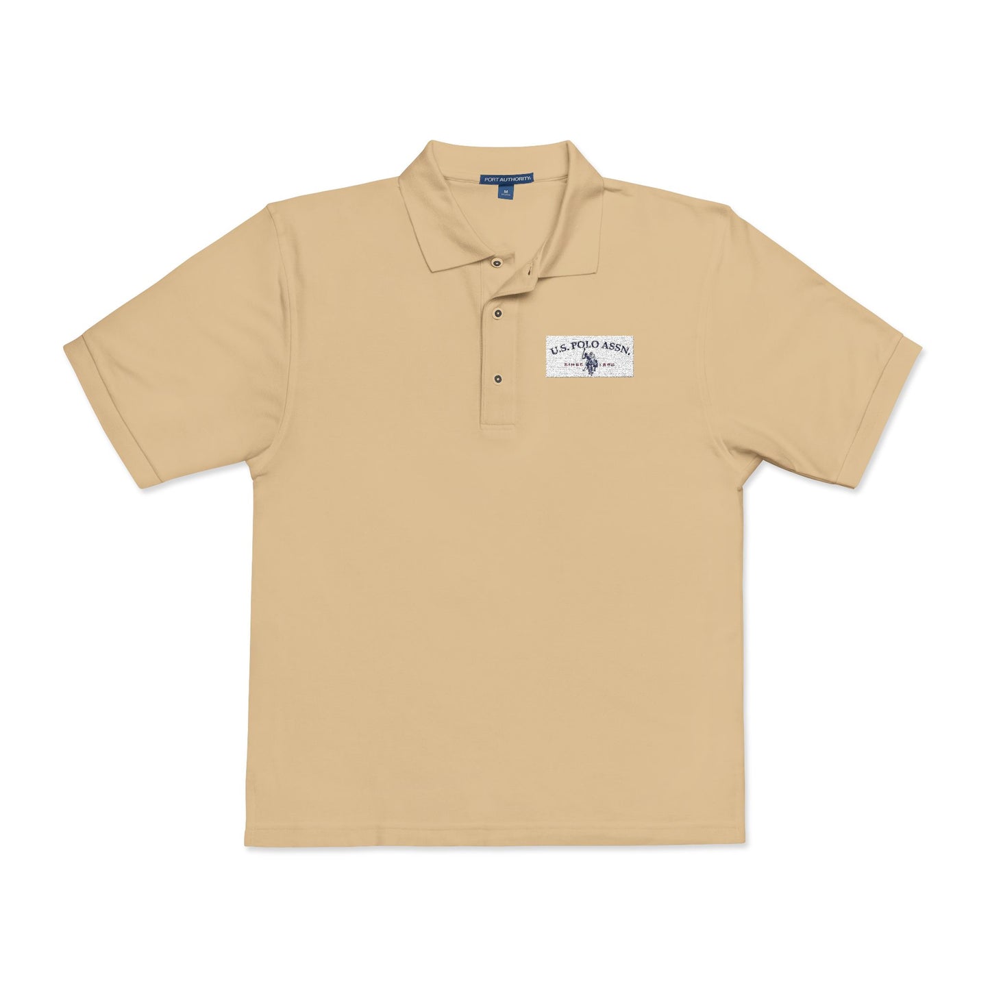 Embroidered Calm Wave Polo Shirt  Minimal Coastal Logo Golf & Casual Polo