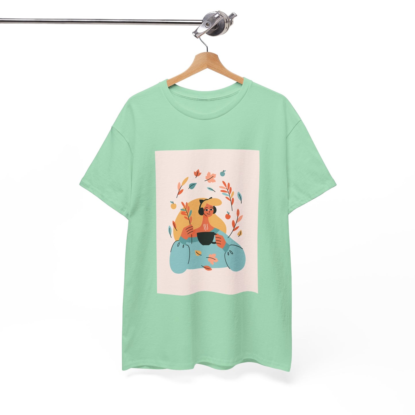 Unisex Cozy Bear Illustration Heavy Cotton T-Shirt