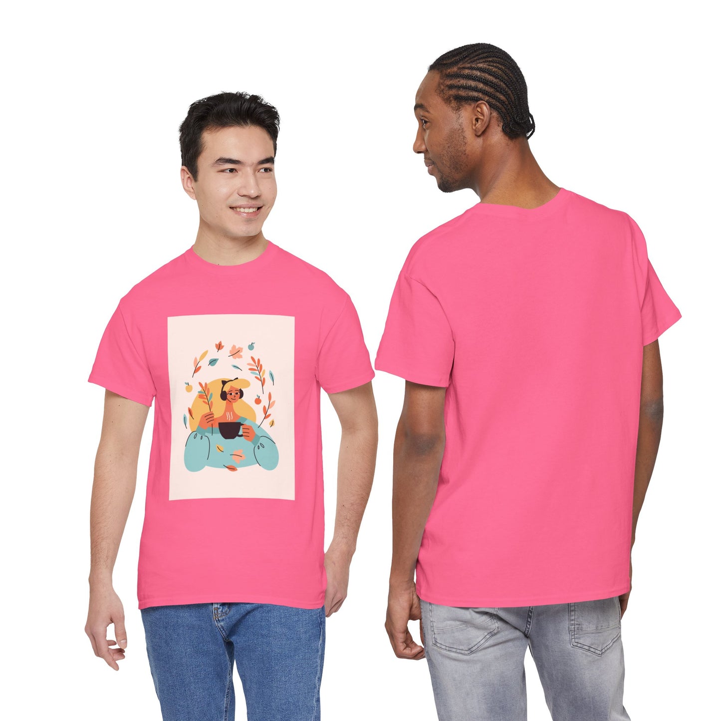 Unisex Cozy Bear Illustration Heavy Cotton T-Shirt