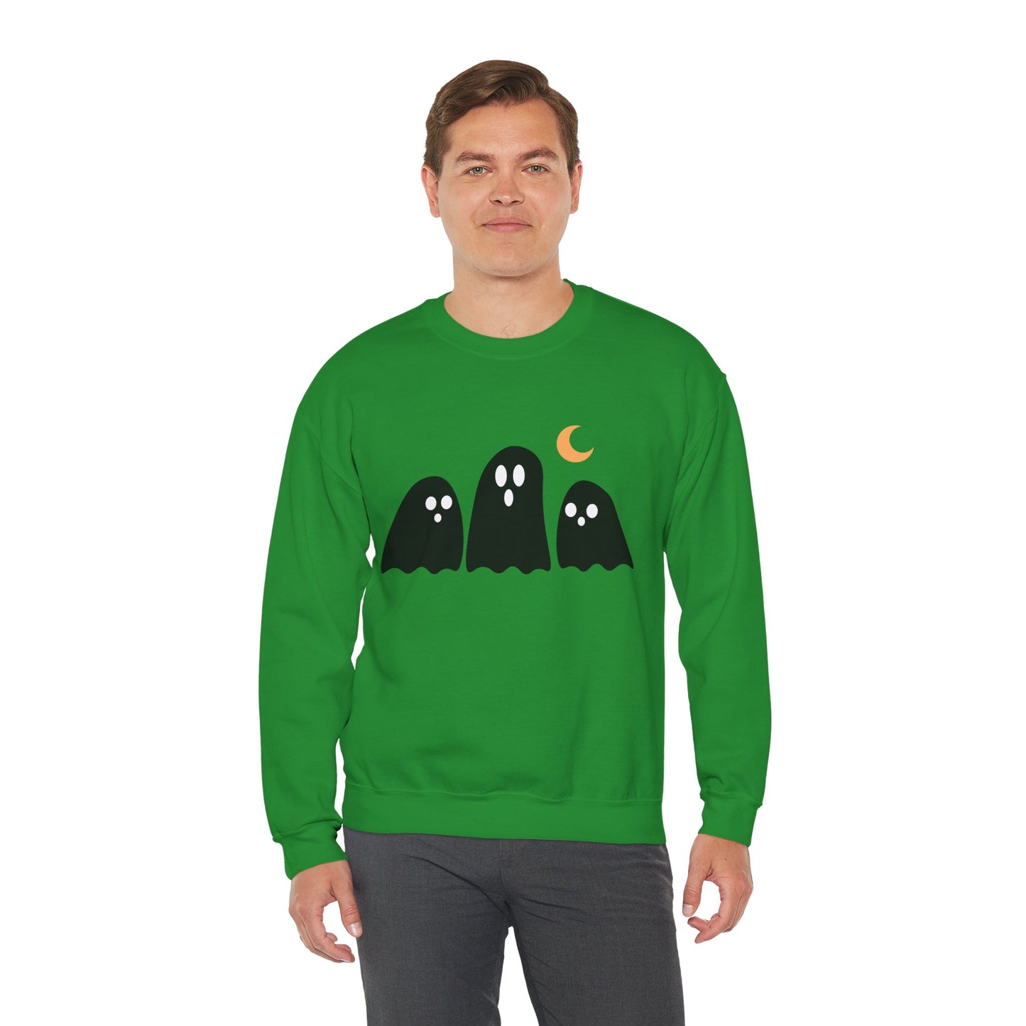 Kawaii Ghost Halloween Unisex Crewneck Sweatshirt