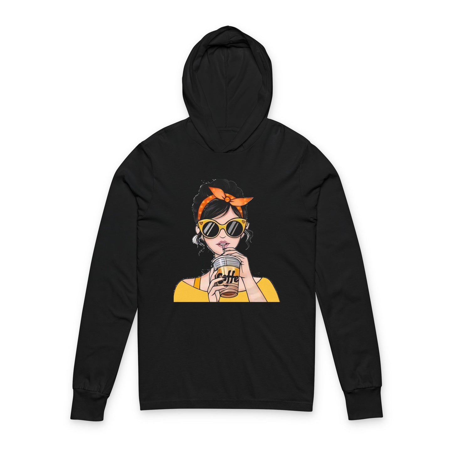 Hooded Long Sleeve Tee for Unisex | Casual Streetwear Top