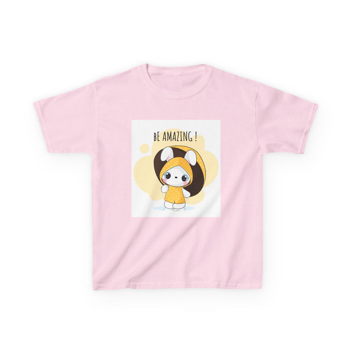 Yellow Kids Heavy Cotton t-shirt with a Cartoon Character