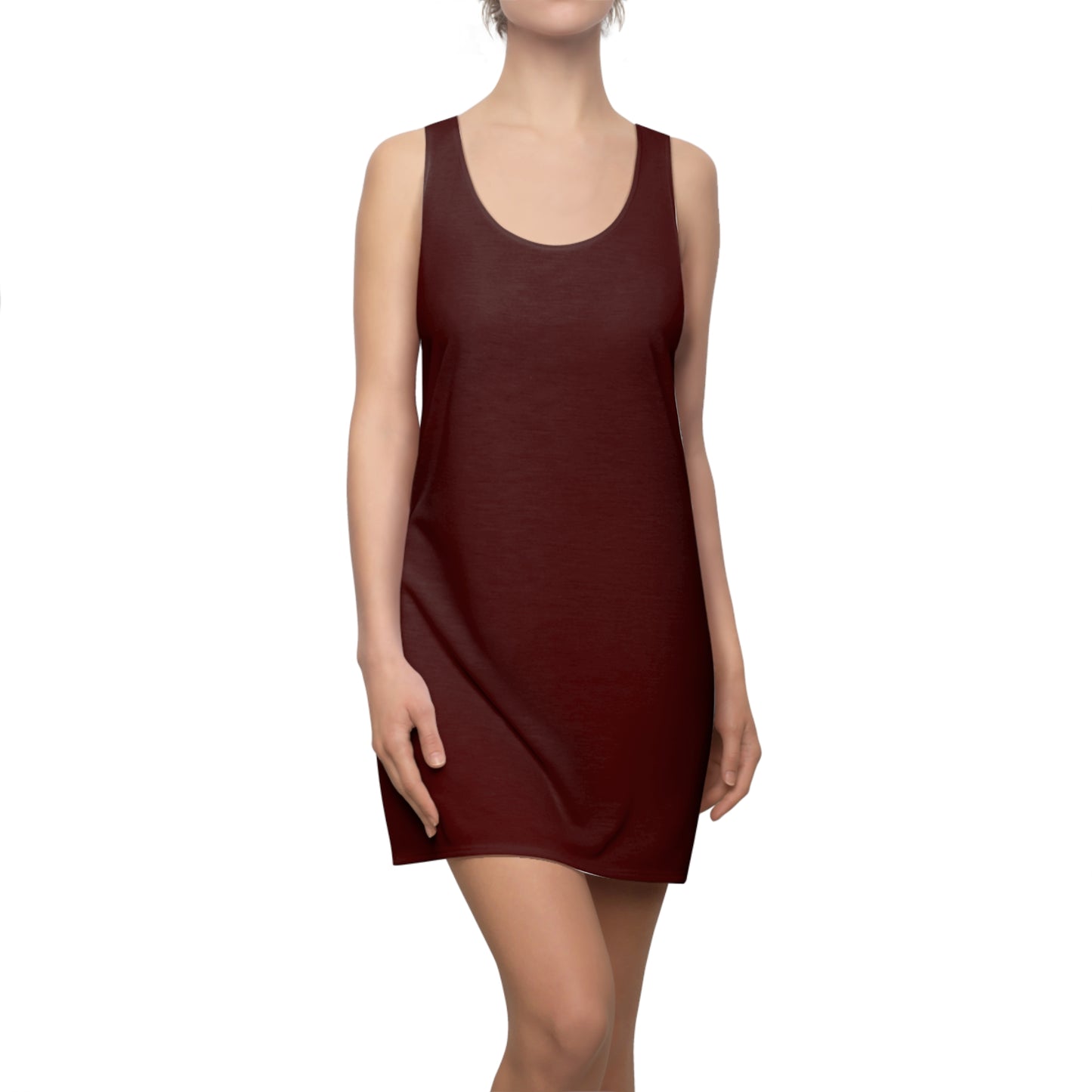 Chic AOP Women’s Racerback Dress – Summer & Casual Wear
