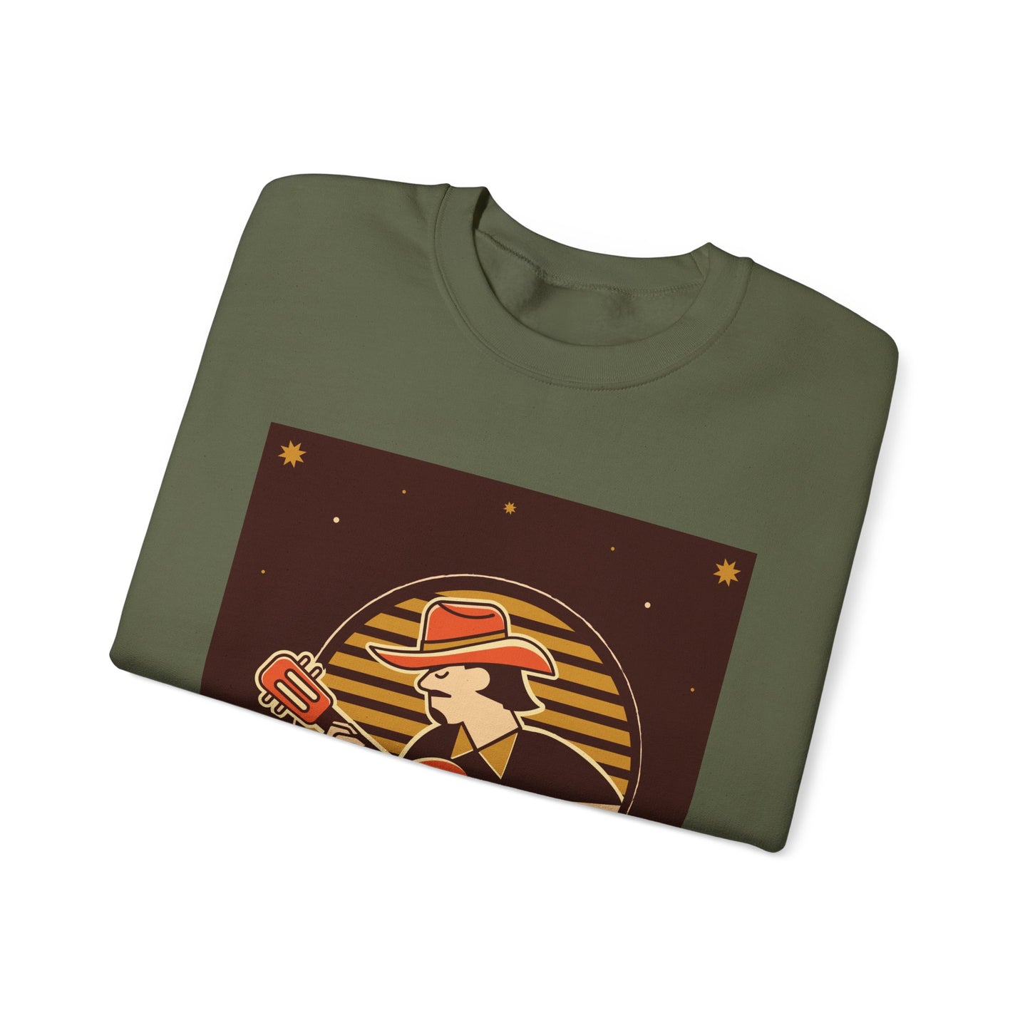 Retro Musician Graphic Unisex Crewneck Sweatshirt