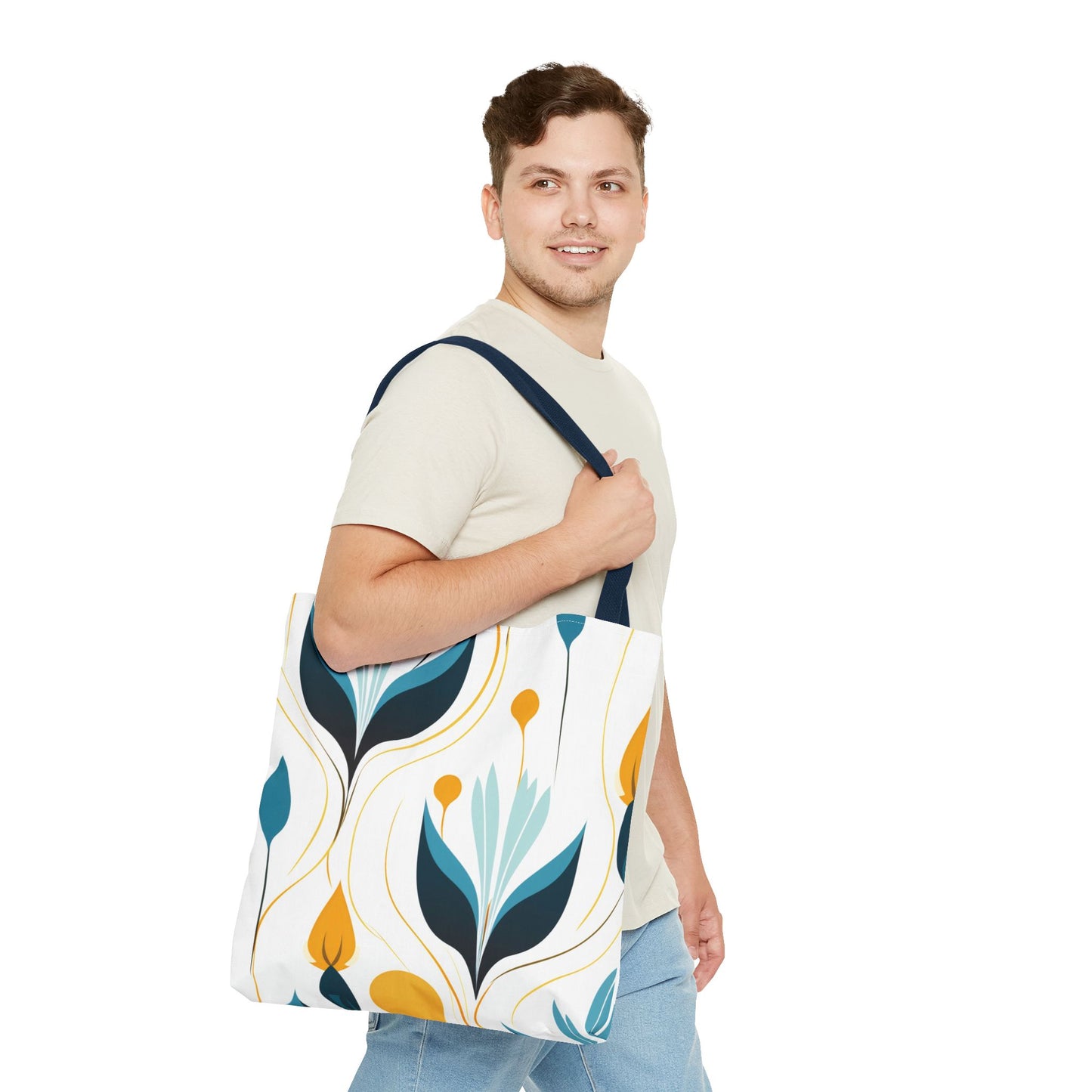 Contemporary Botanical Design Tote Bag