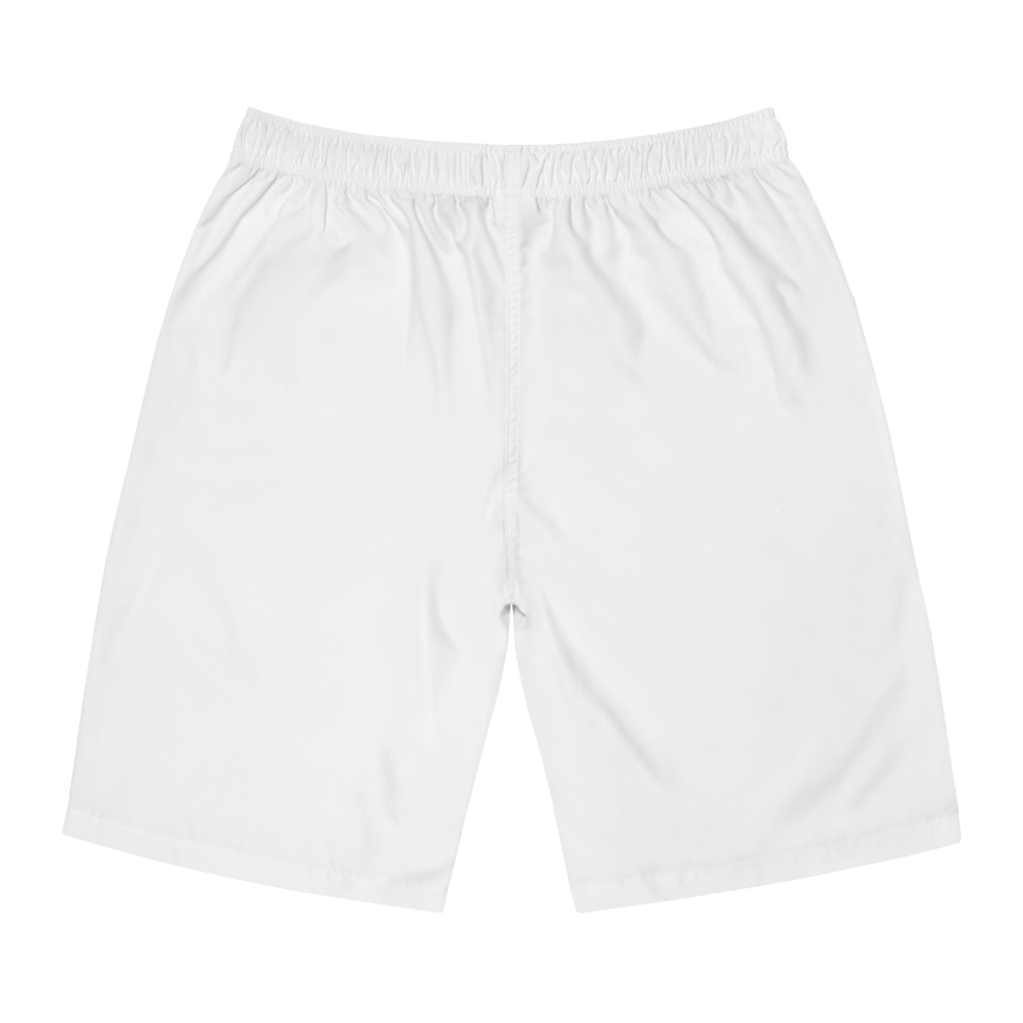 White Men’s All-Over Print Board Shorts for Summer Wear