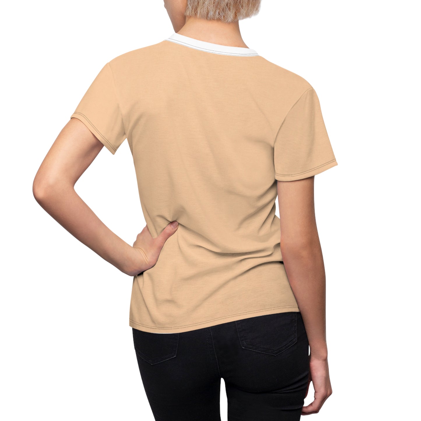 Beige Cut & Sew t-shirt for women