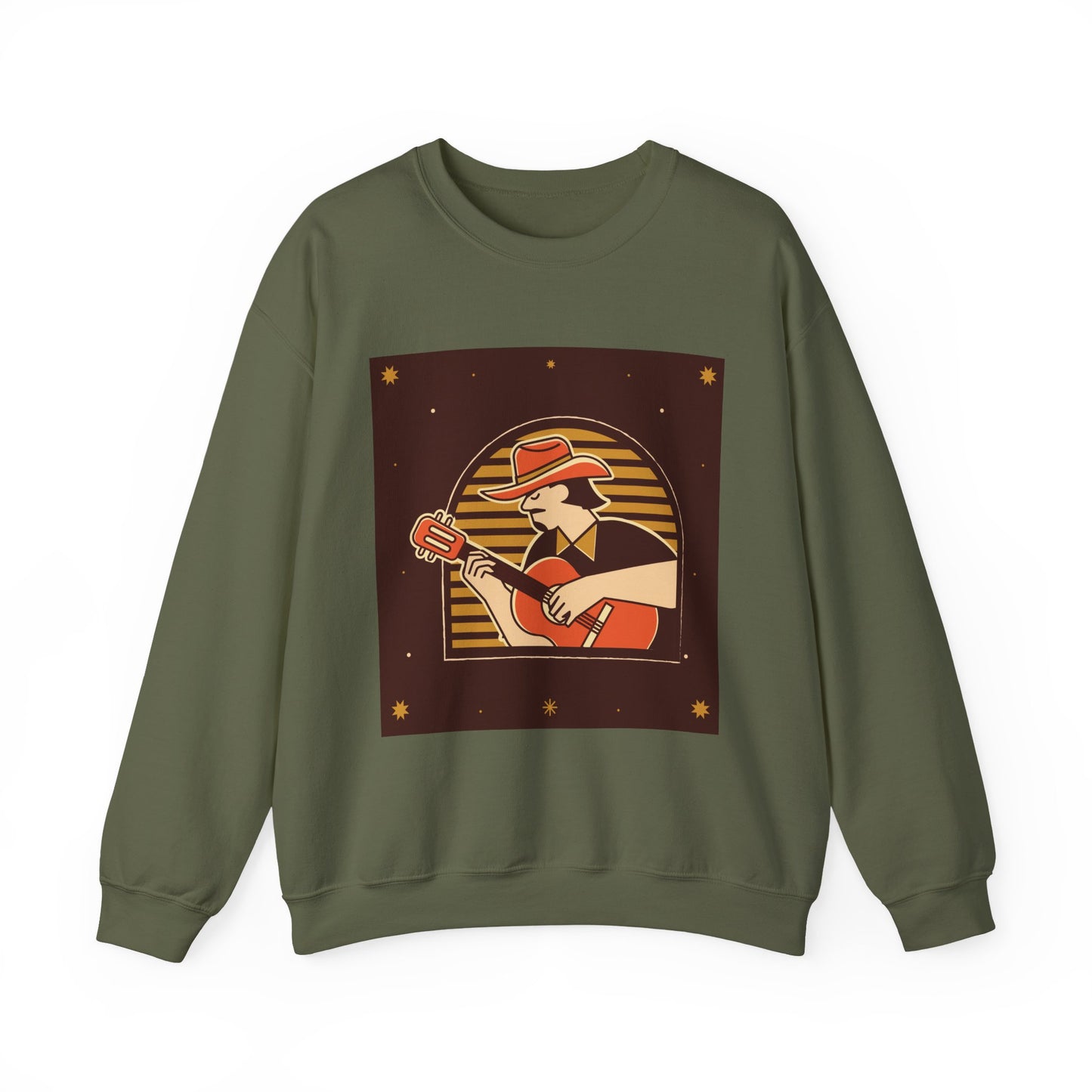 Retro Musician Graphic Unisex Crewneck Sweatshirt