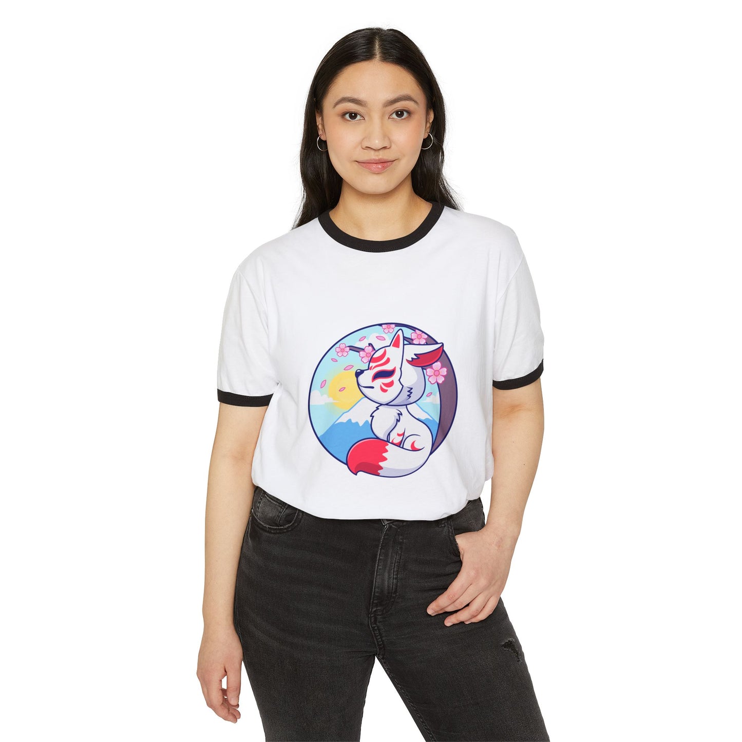 Unisex Cotton Ringer T-Shirt for Retro Casual Style