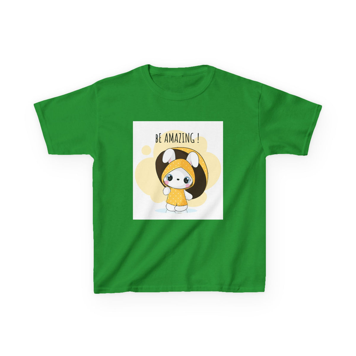 Yellow Kids Heavy Cotton t-shirt with a Cartoon Character