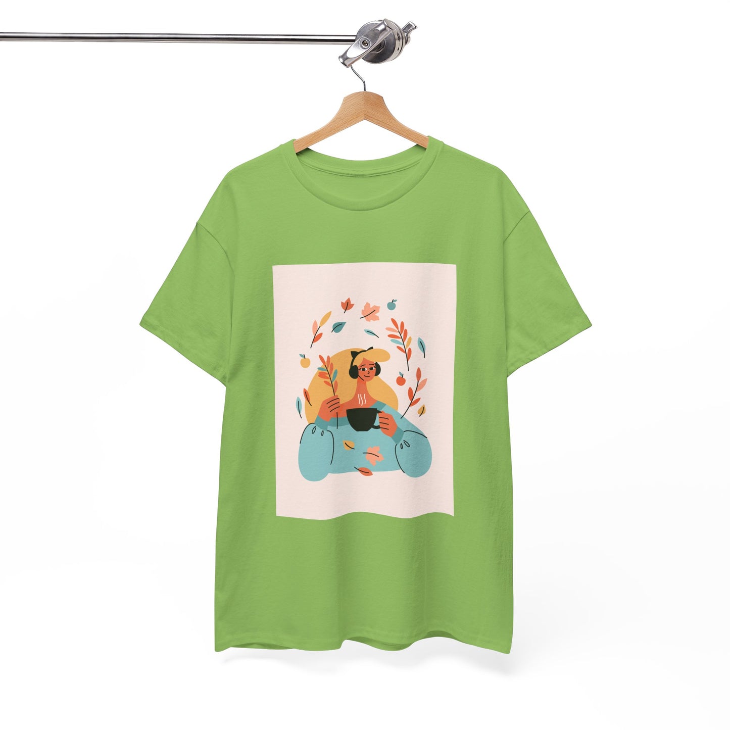 Unisex Cozy Bear Illustration Heavy Cotton T-Shirt
