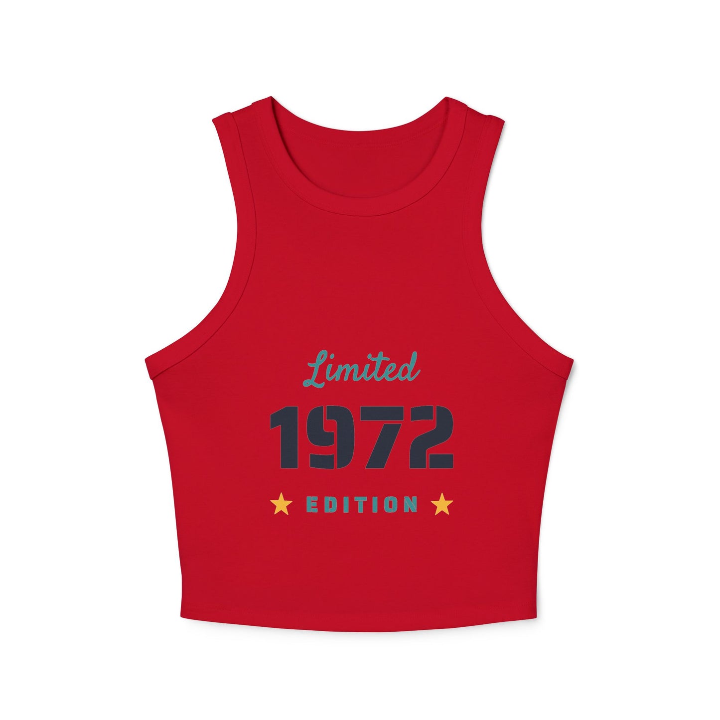 Limited Edition 1972 Women's Micro Rib Racer Tank Top, Retro Tank, Vintage Style, Summer Top, Unique Gift, Casual Wear