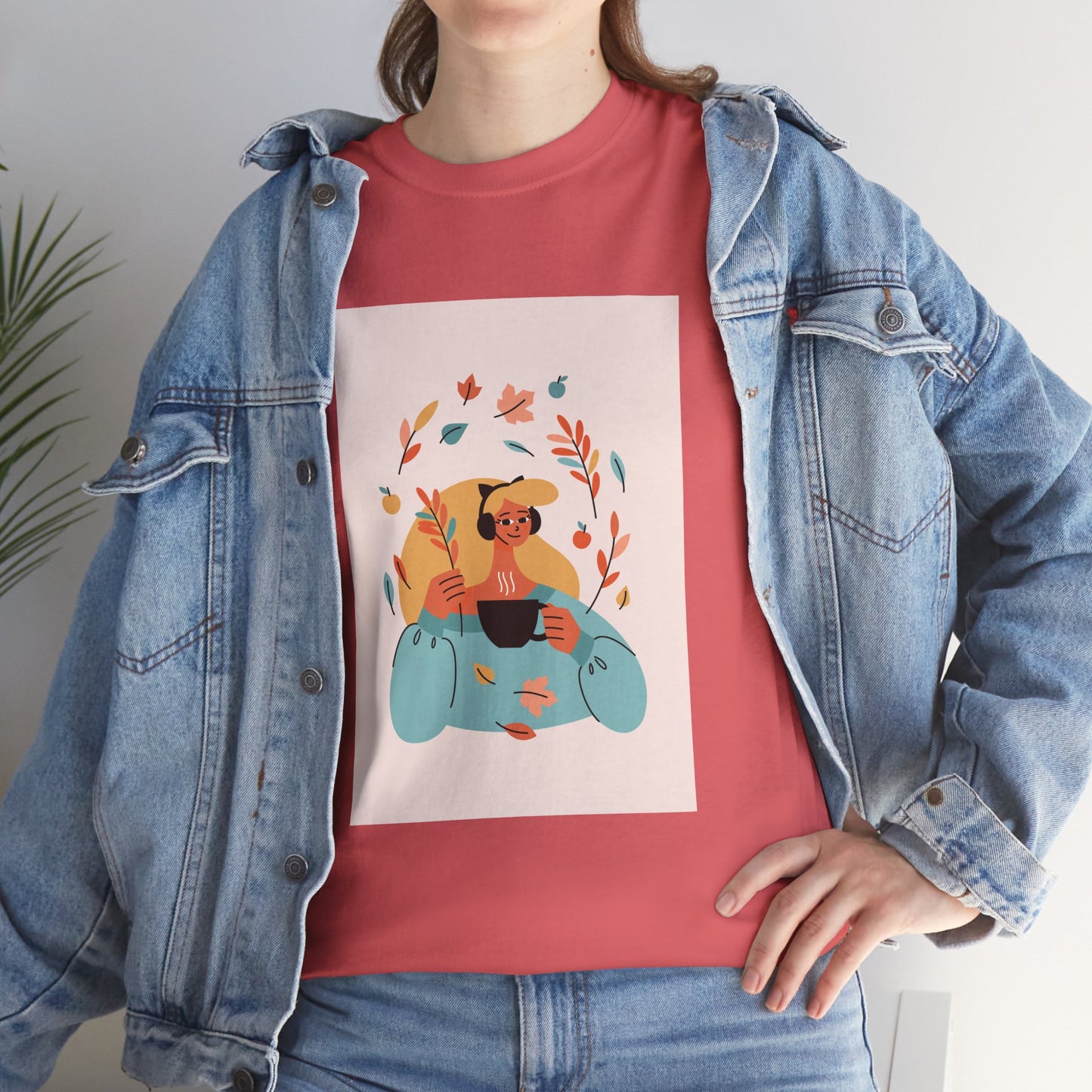 Unisex Cozy Bear Illustration Heavy Cotton T-Shirt