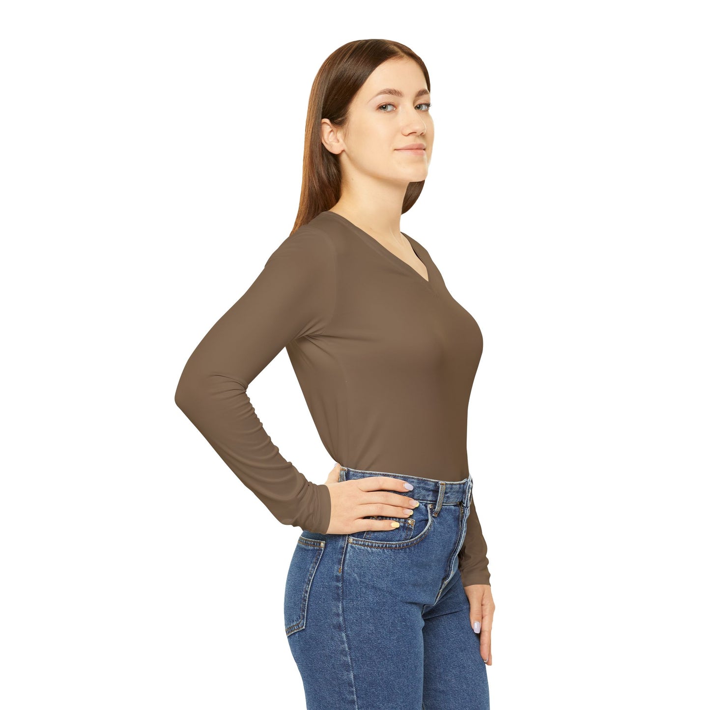 Chic Women's Long Sleeve V-neck Casual Shirt