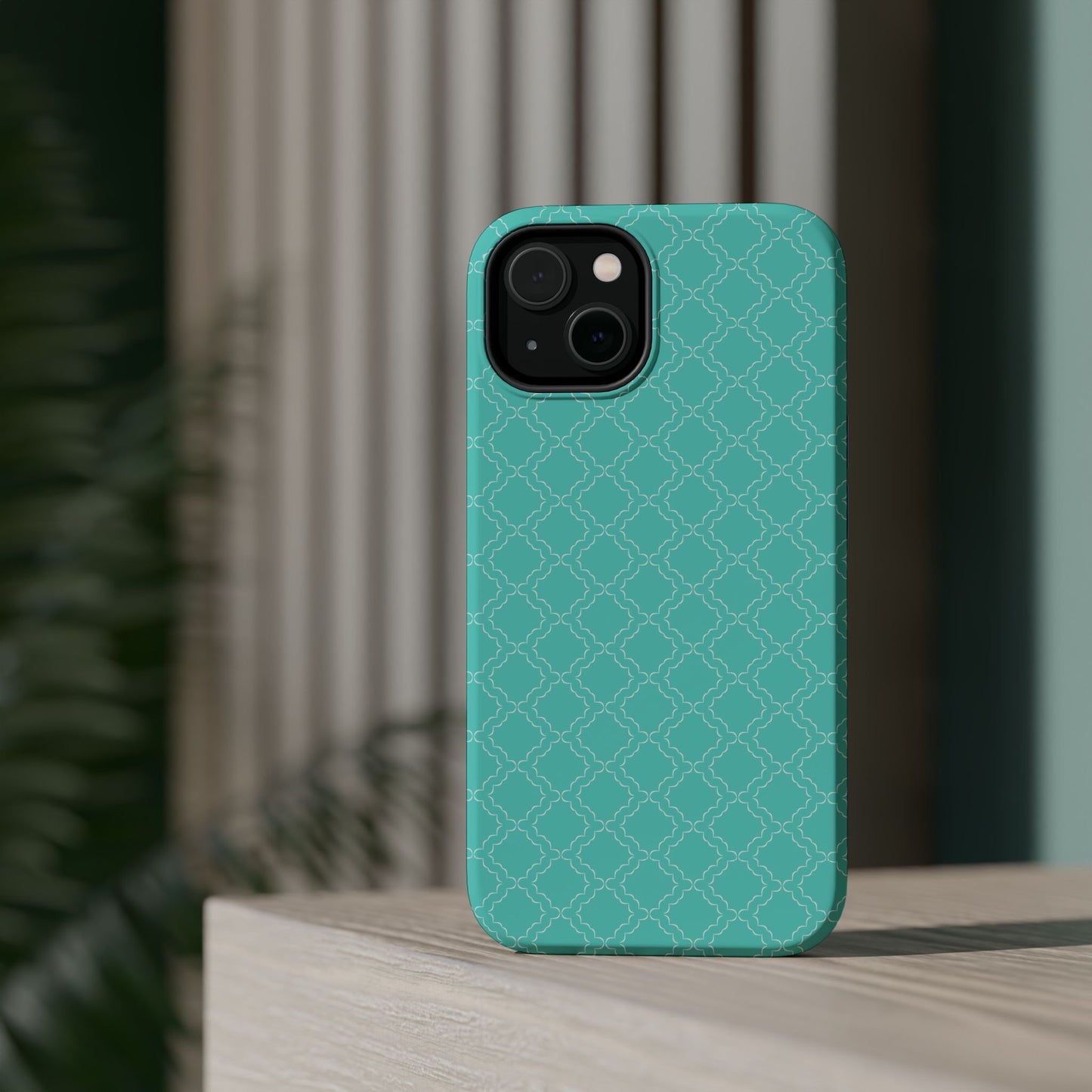 Green Phone Case Geometric Pattern