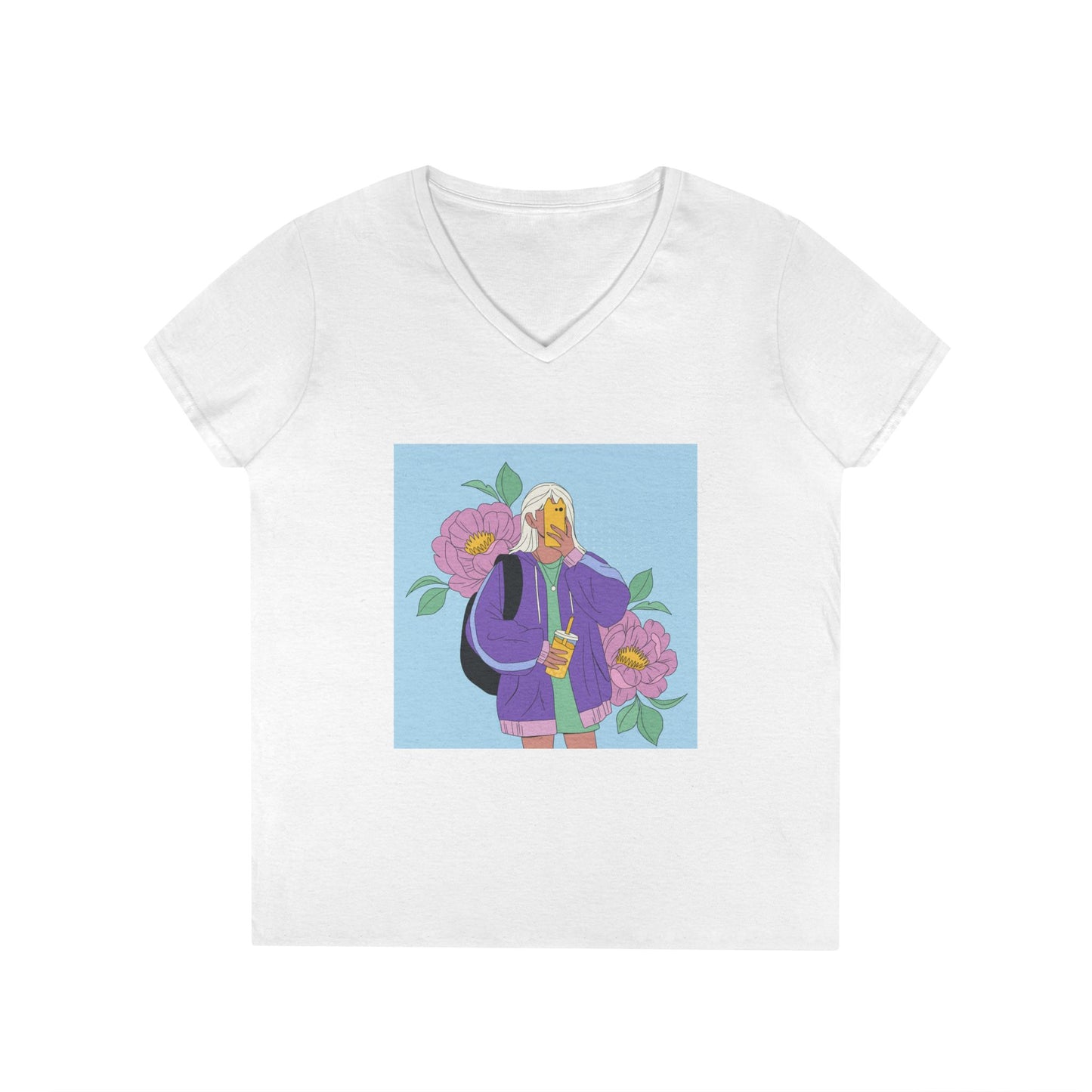 Women Stylish V-Neck T-Shirt