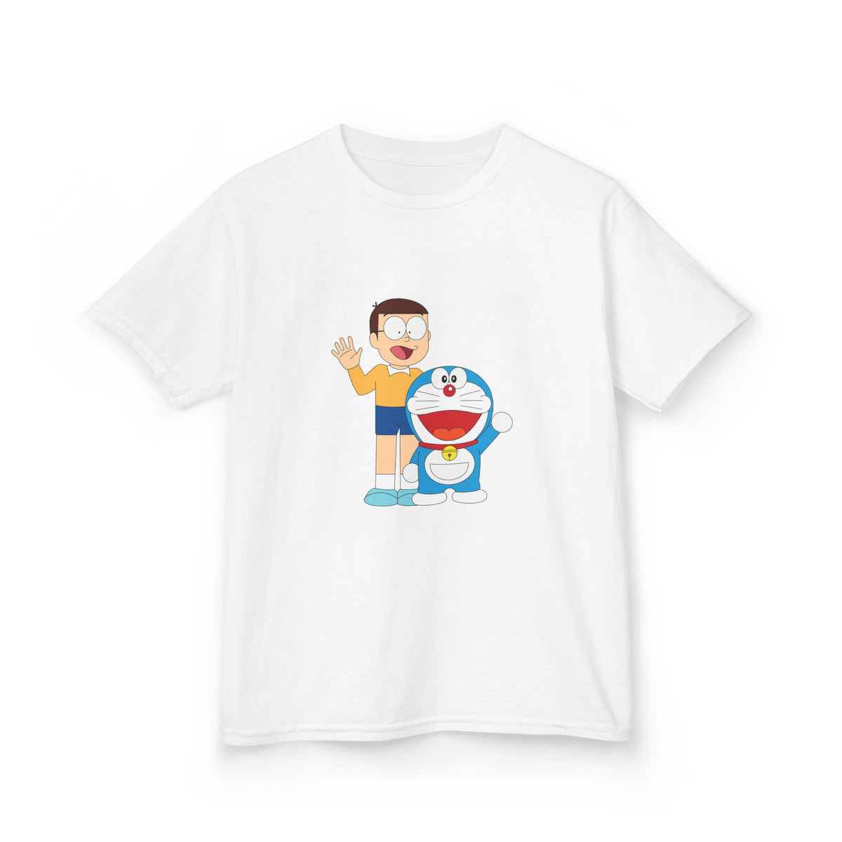 Kids Heavy Cotton Teal T-Shirt with a Graphic Design