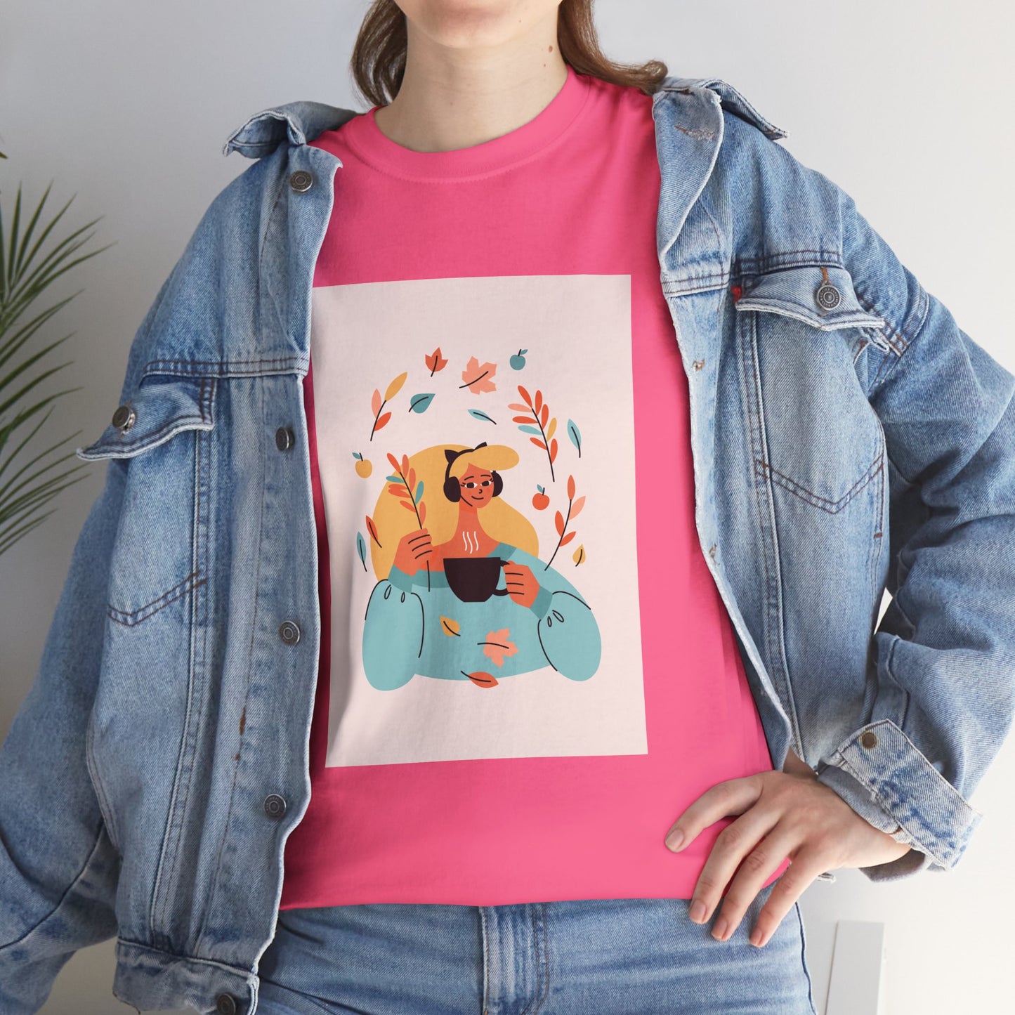 Unisex Cozy Bear Illustration Heavy Cotton T-Shirt