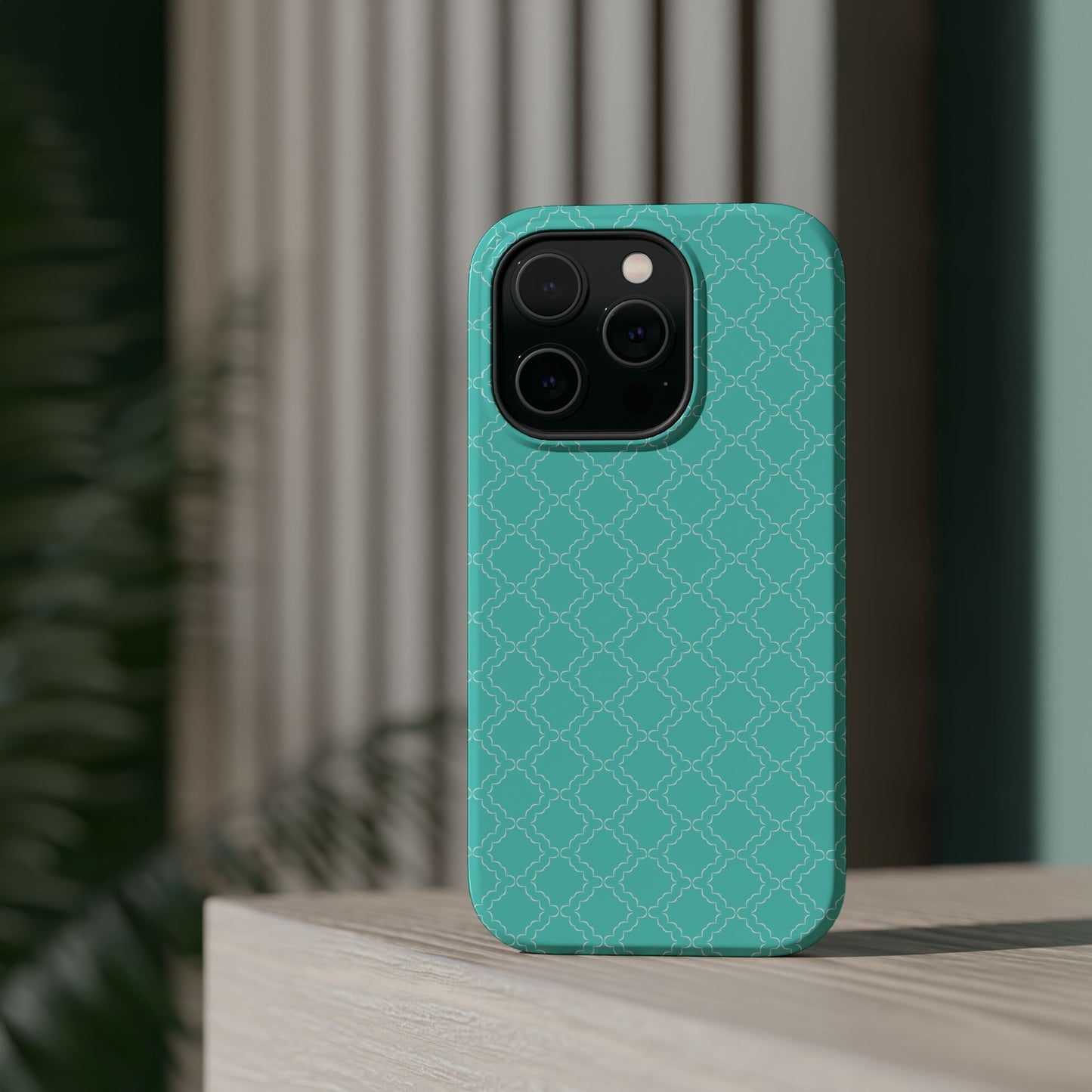 Green Phone Case Geometric Pattern