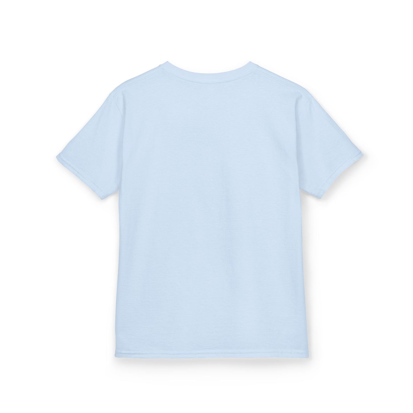 Kids Heavy Cotton Teal T-Shirt with a Graphic Design