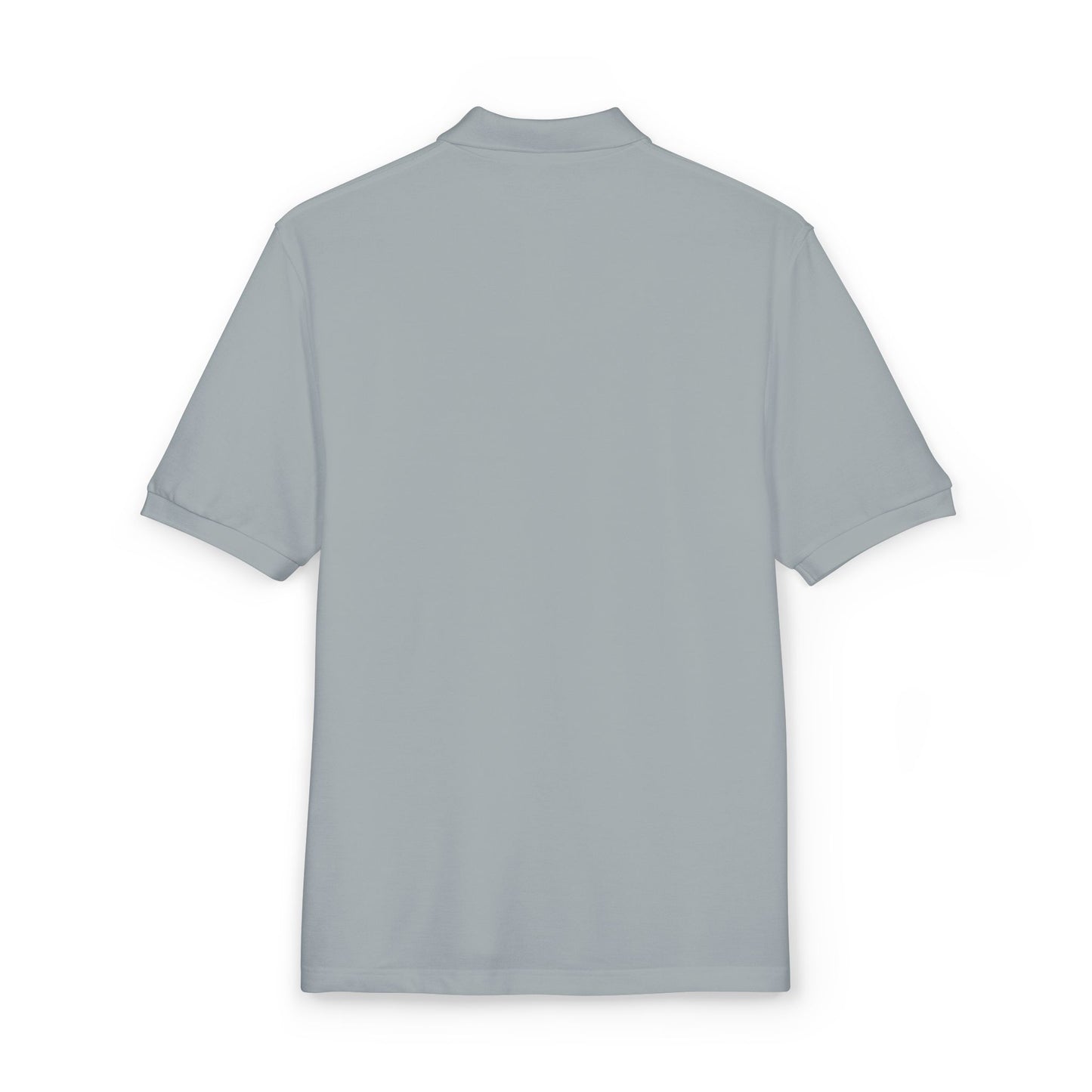 Embroidered Calm Wave Polo Shirt  Minimal Coastal Logo Golf & Casual Polo