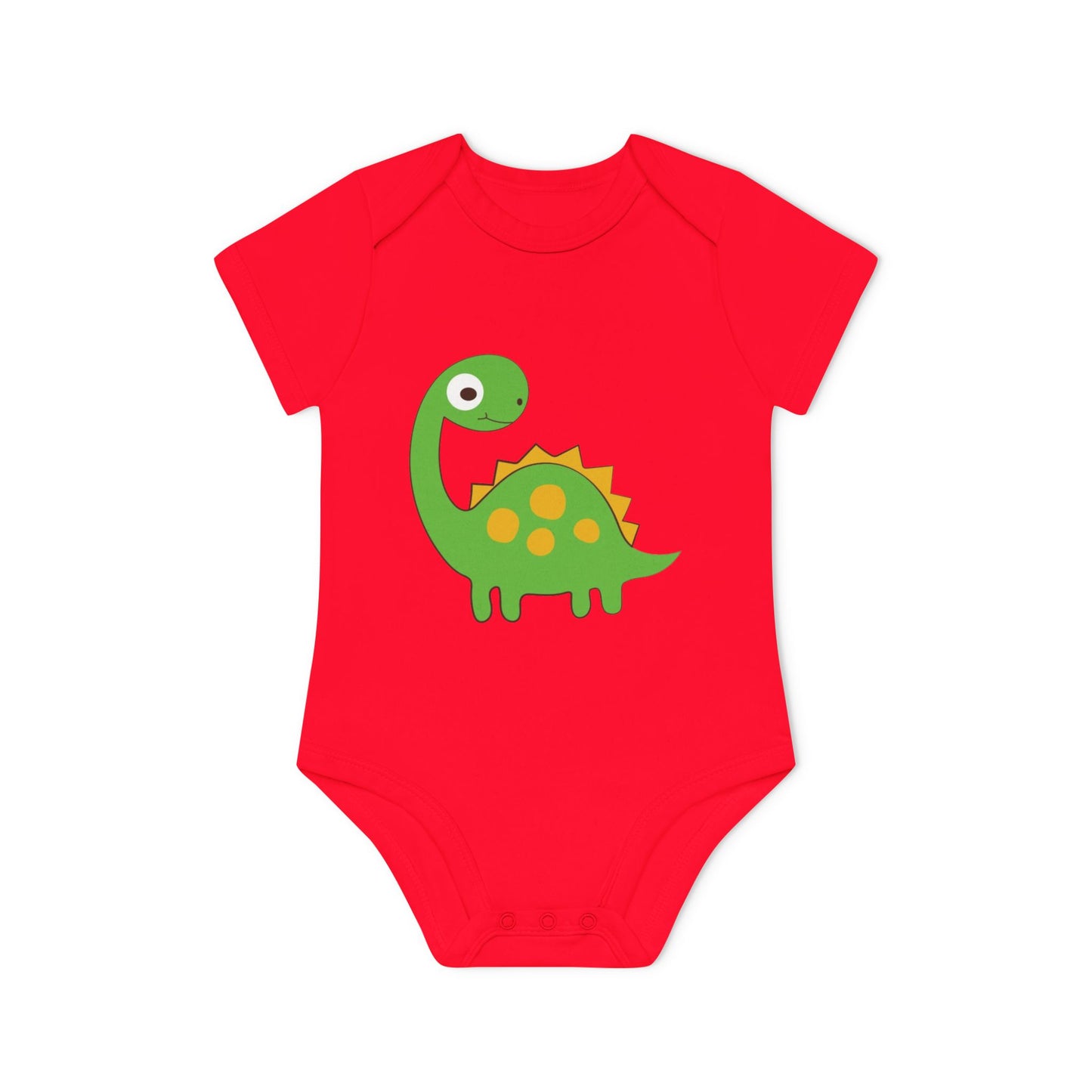 Baby Navy Blue Short Sleeve Dinosaur Bodysuit