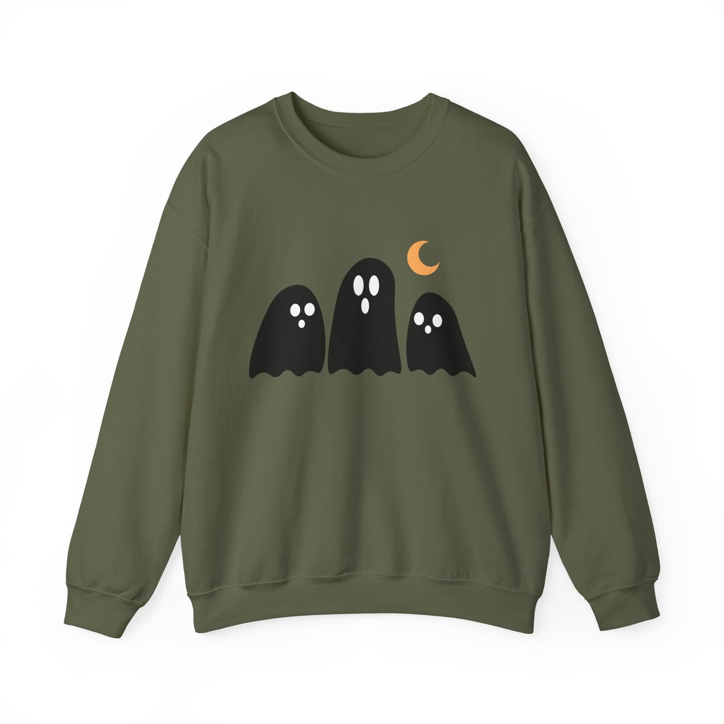 Kawaii Ghost Halloween Unisex Crewneck Sweatshirt
