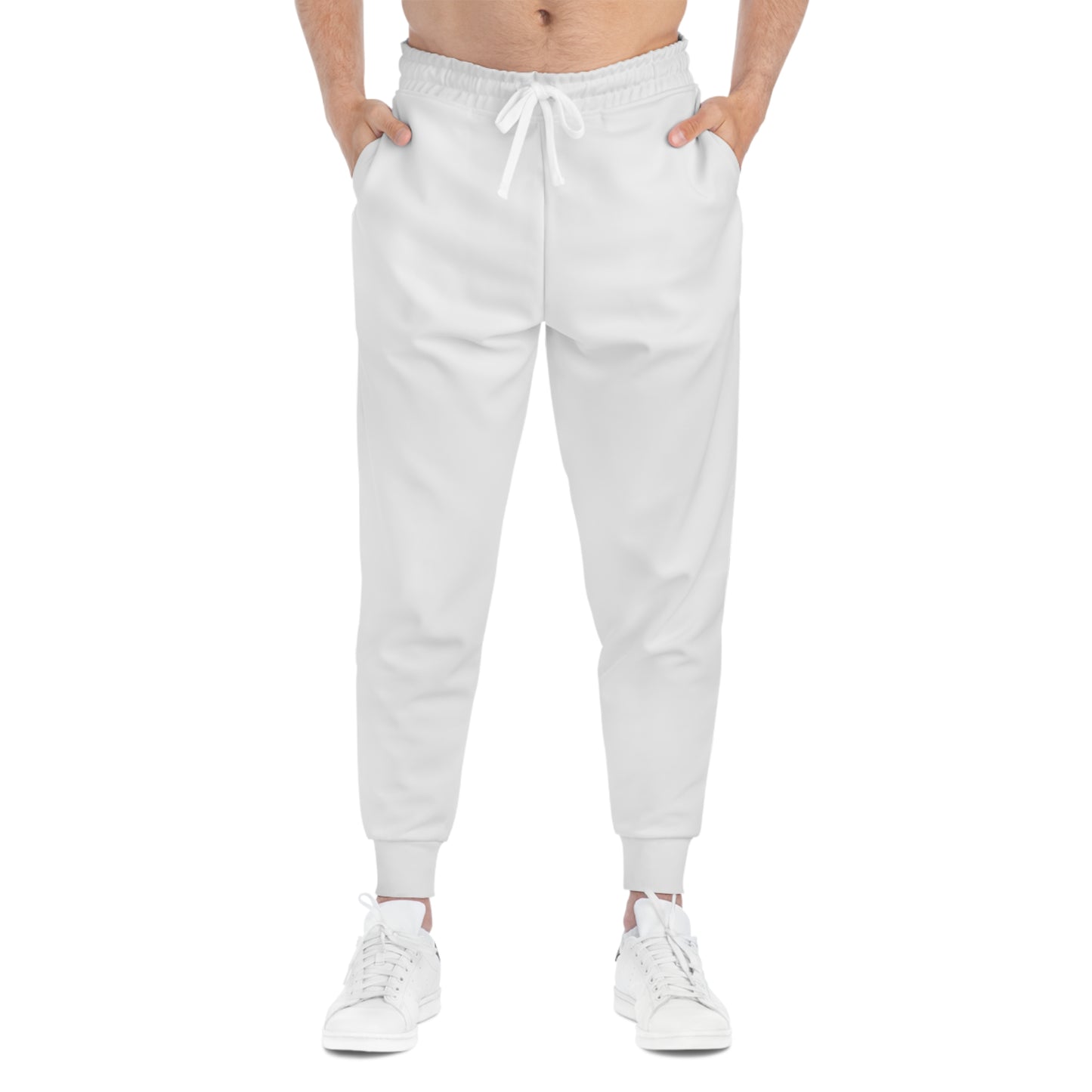 White Men’s Athletic Joggers for Workouts & Casual Comfort