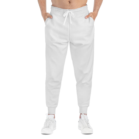 White Men’s Athletic Joggers for Workouts & Casual Comfort