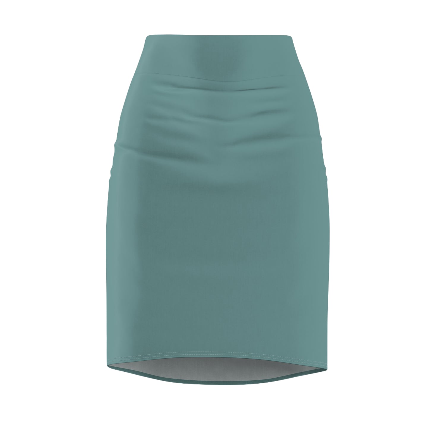 Teal Blue Pencil Skirt for Women