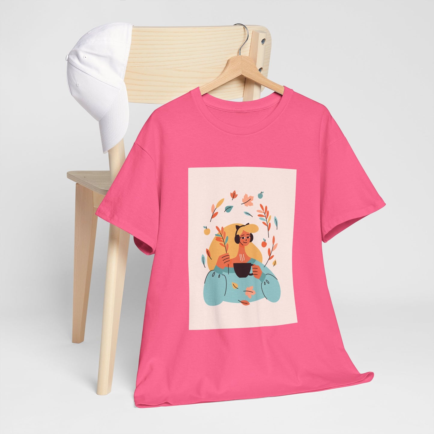Unisex Cozy Bear Illustration Heavy Cotton T-Shirt